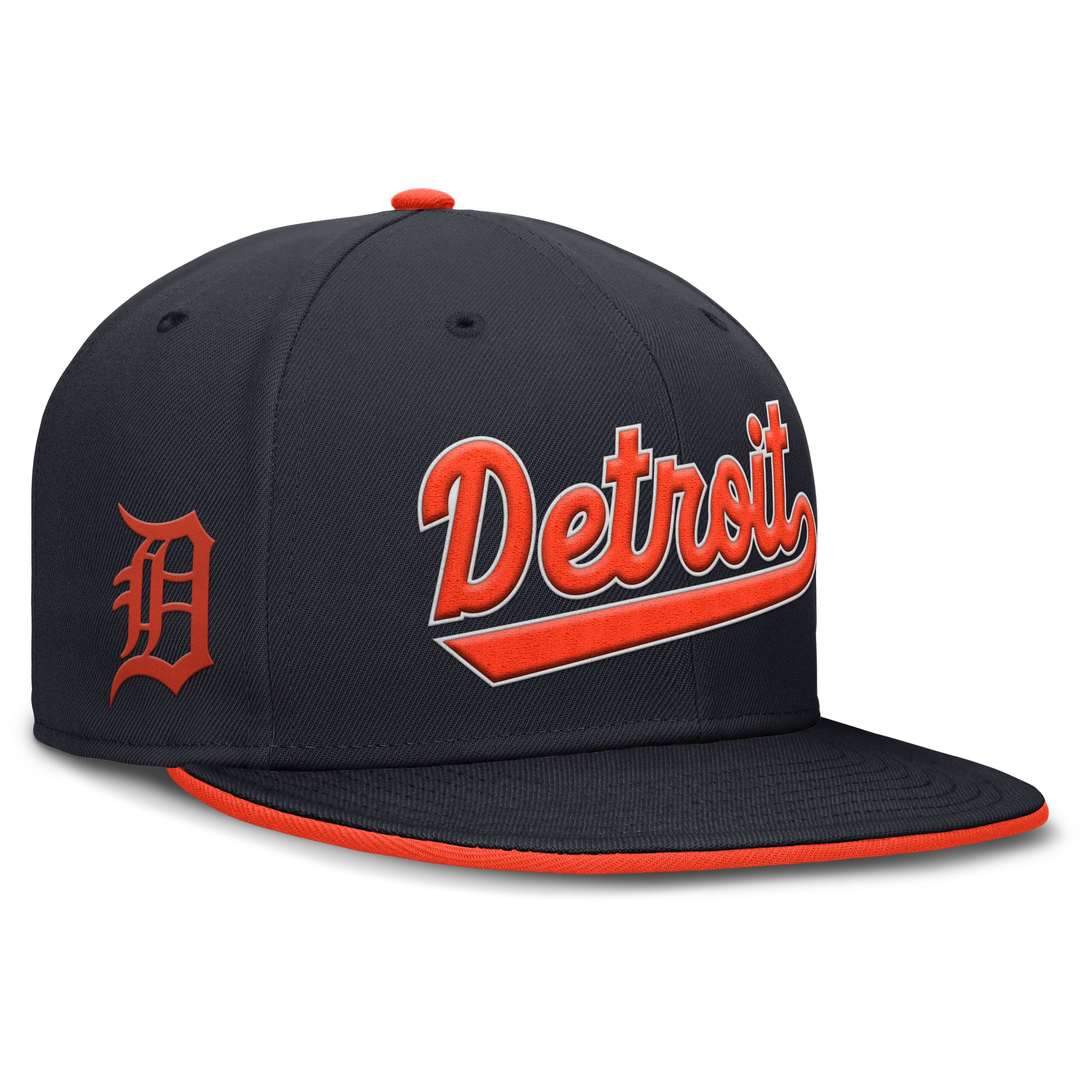 Men's Nike Navy Detroit Tigers Primetime Dri-FIT Round Bill True Fitted Hat