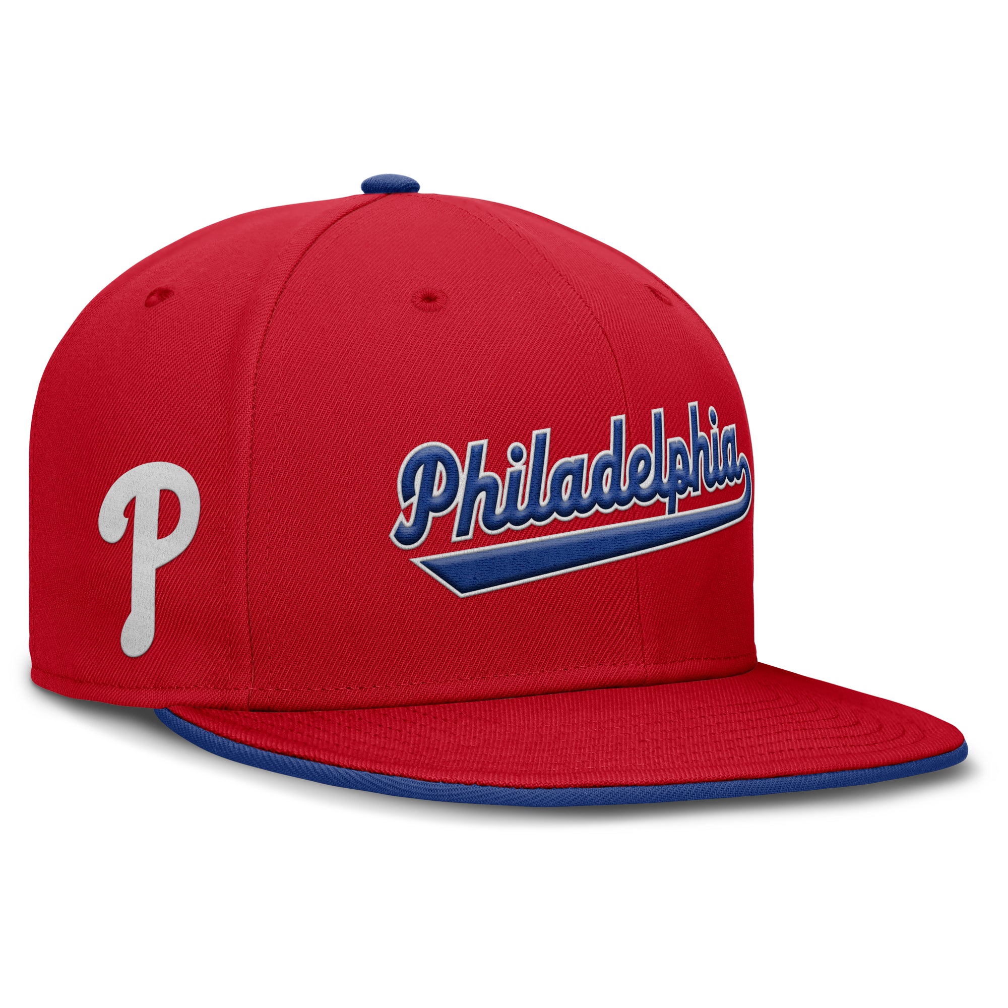 Men's Nike Red Philadelphia Phillies Primetime Dri-FIT Round Bill True Fitted Hat