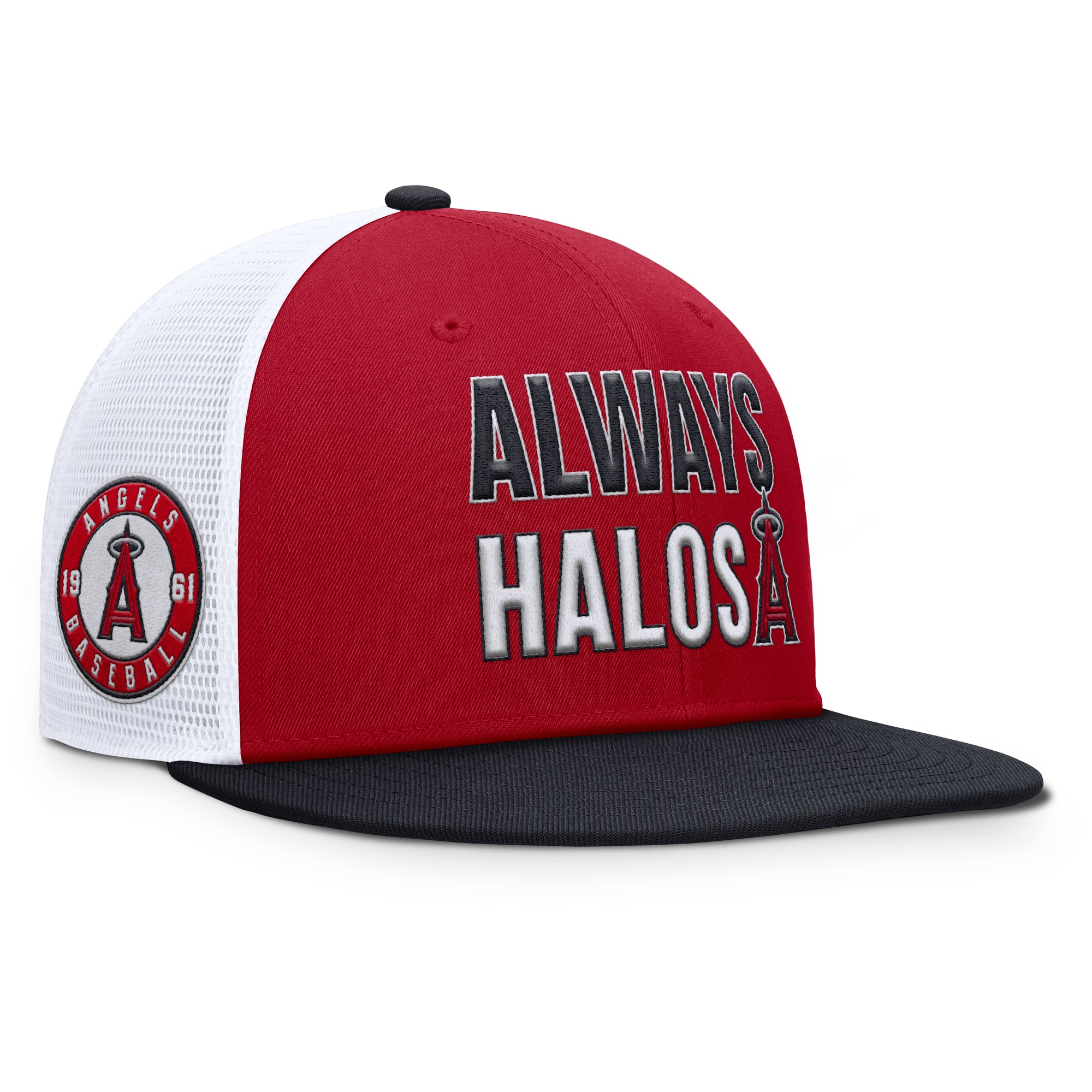 Men's Nike  Red Los Angeles Angels Pro Trucker Snapback Hat