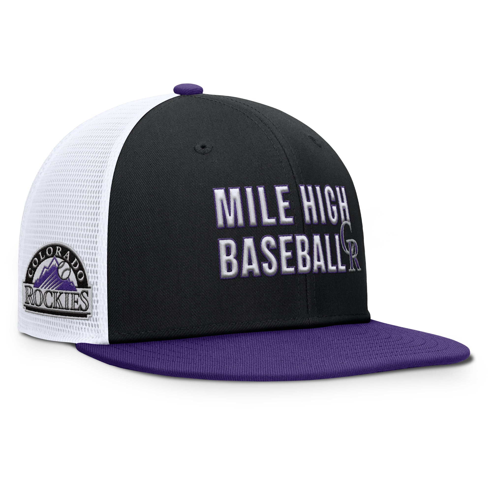 Men's Nike  Black Colorado Rockies Pro Trucker Snapback Hat