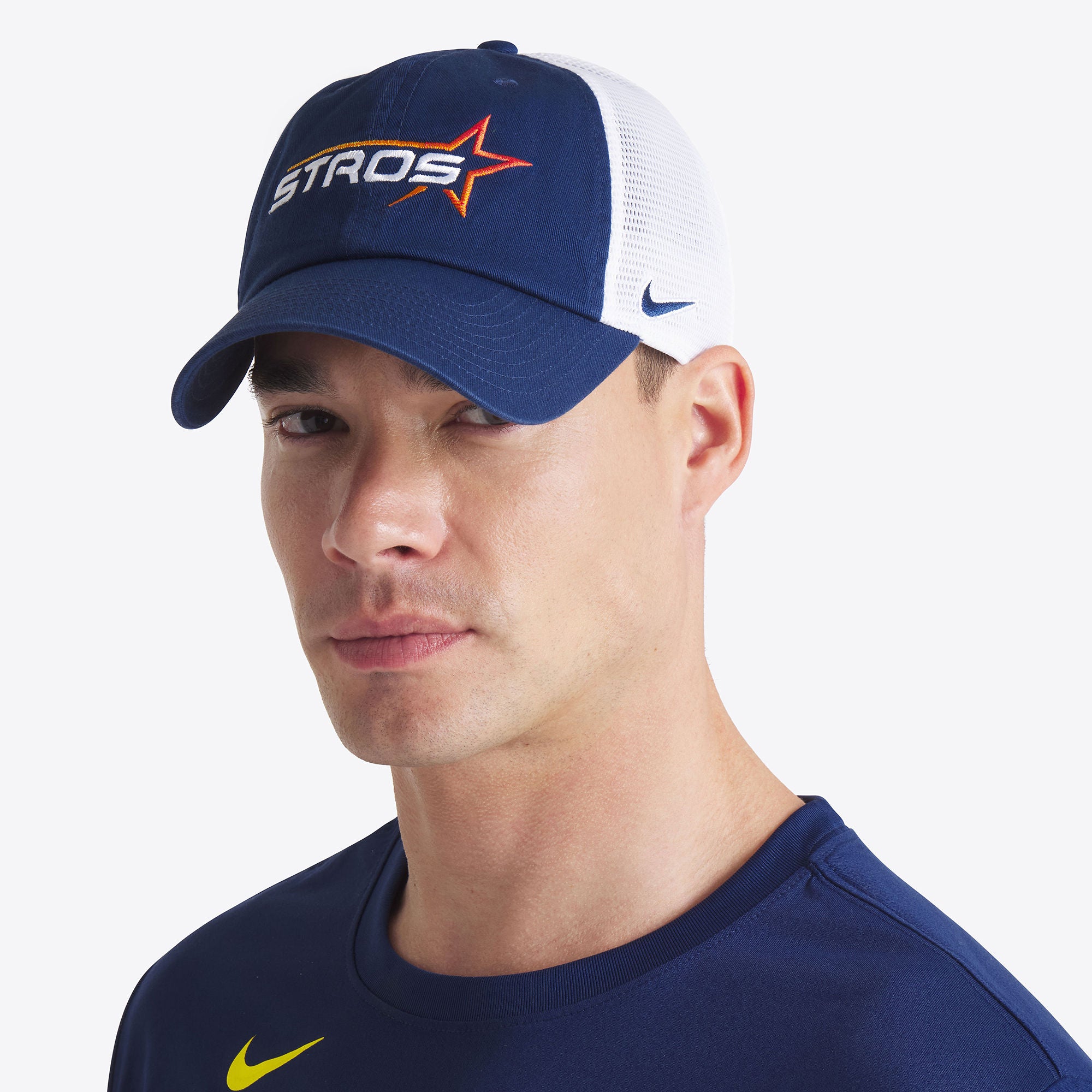 Women's Nike  Navy/White Houston Astros 2025 City Connect Club Trucker Adjustable Hat