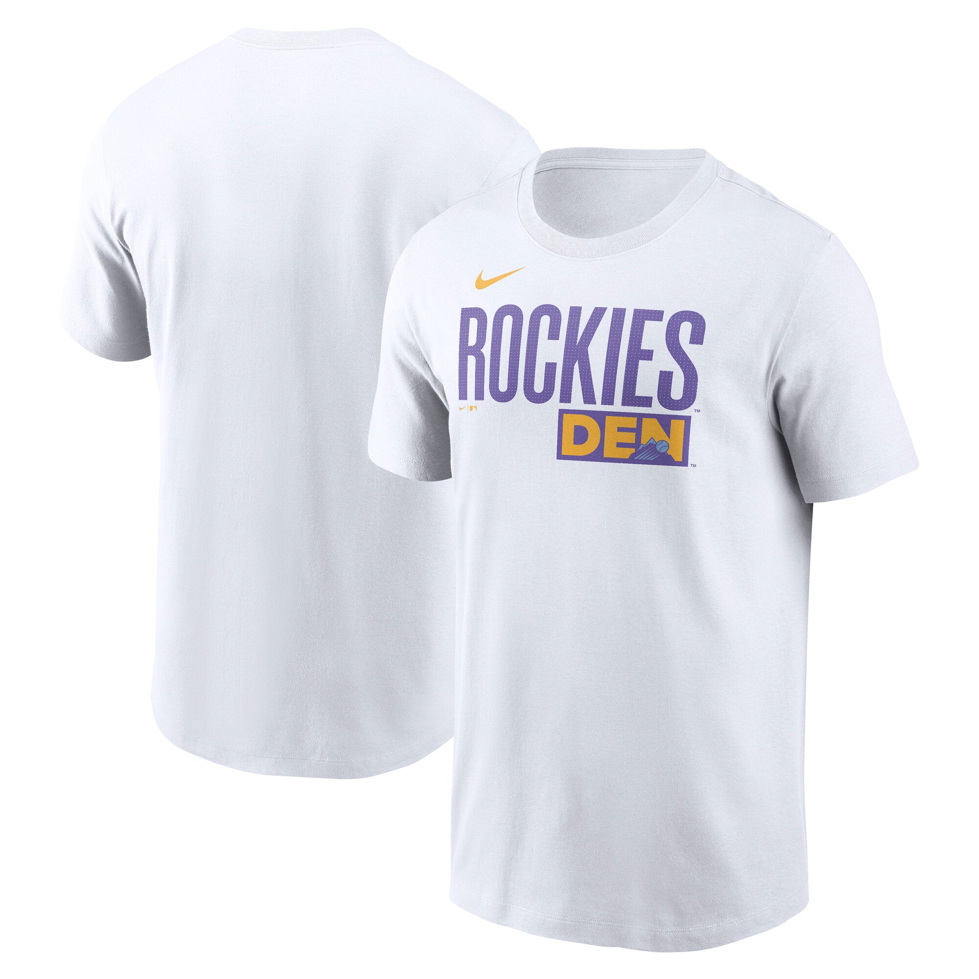 Men's Nike White Colorado Rockies City Connect Wordmark T-Shirt