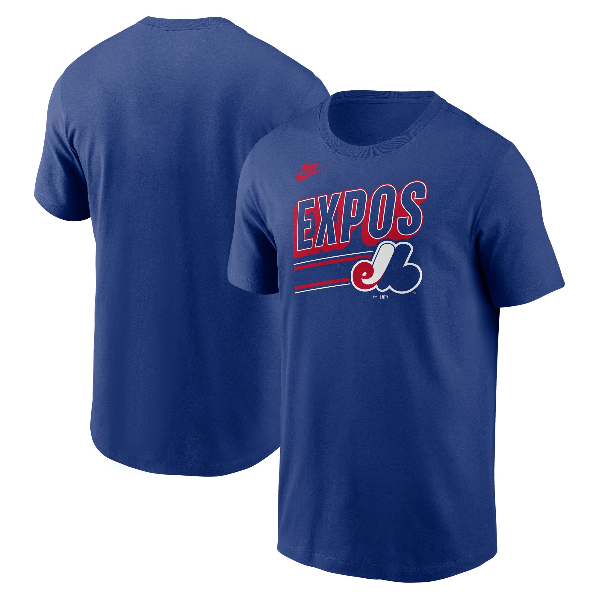 Men's Nike Blue Montreal Expos Cooperstown Collection Retro T-Shirt