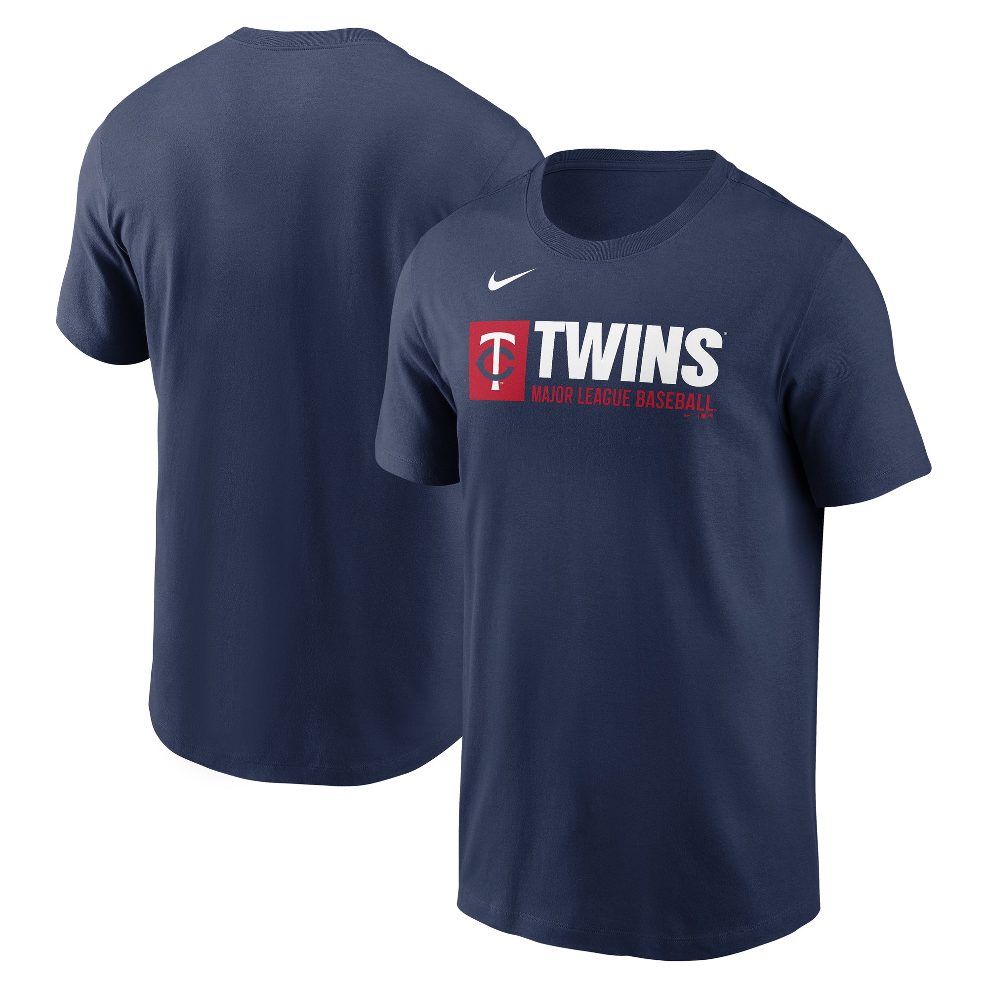 Men's Nike Navy Minnesota Twins Team Block T-Shirt