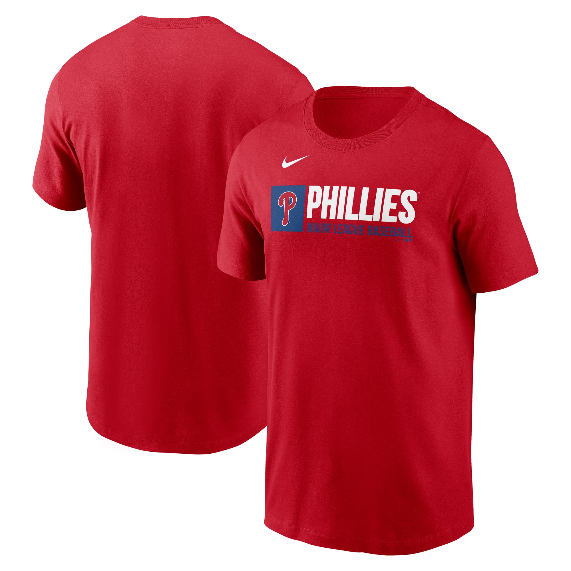 Men's Nike Red Philadelphia Phillies Team Block T-Shirt