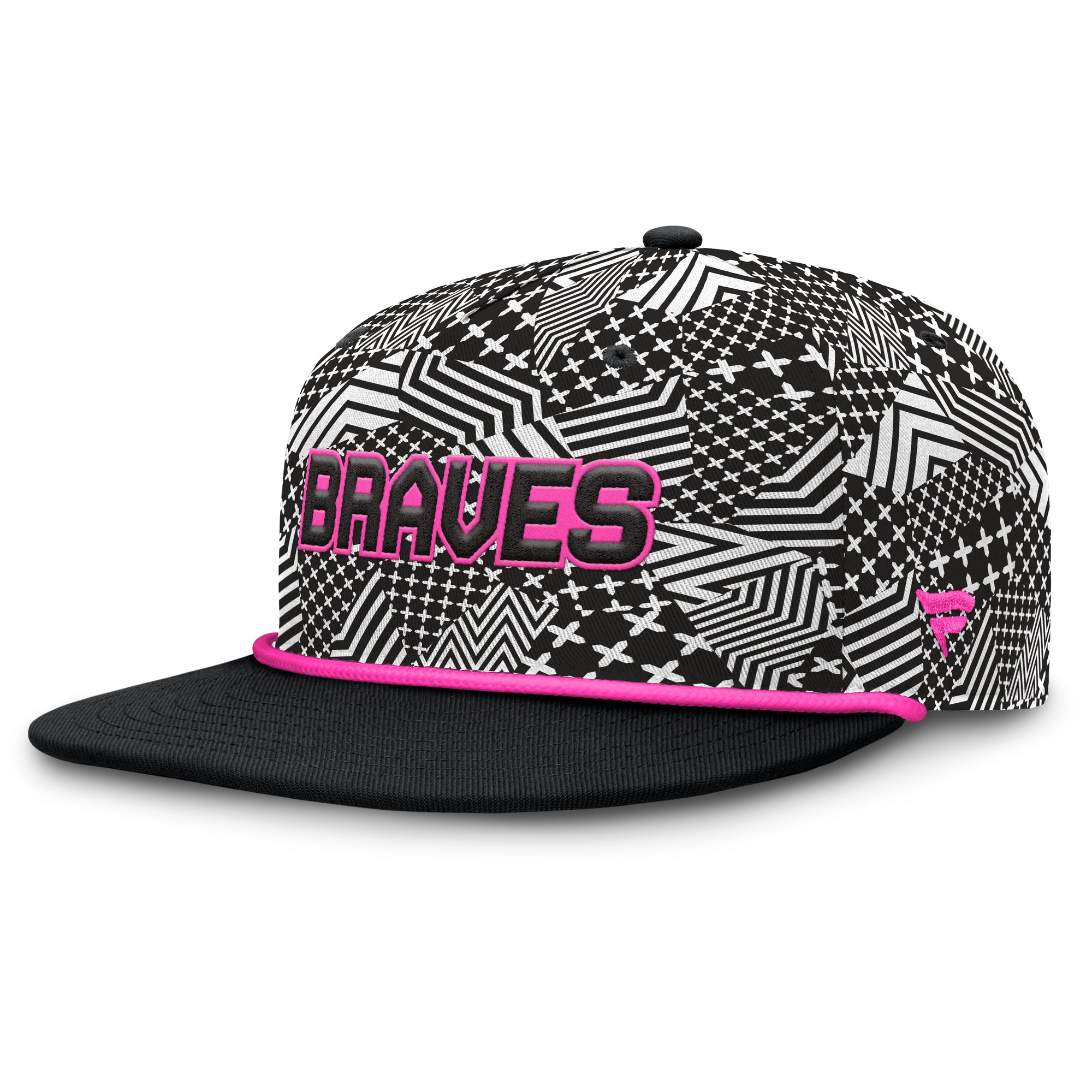 Men's Fanatics Black Atlanta Braves Let's Glow Moon Shot Snapback Hat