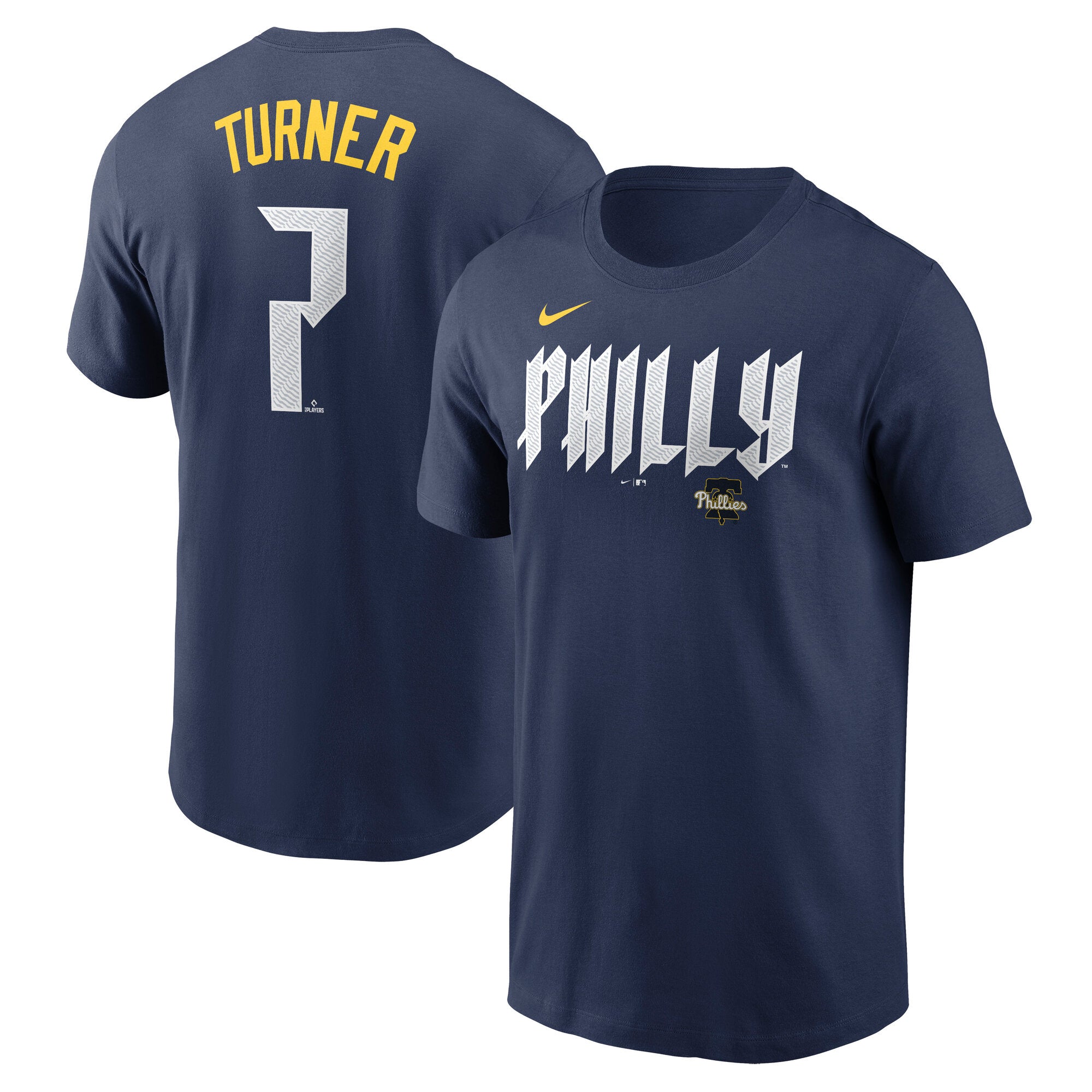 Men's Nike Trea Turner Royal Philadelphia Phillies 2024 City Connect Fuse Name & Number T-Shirt