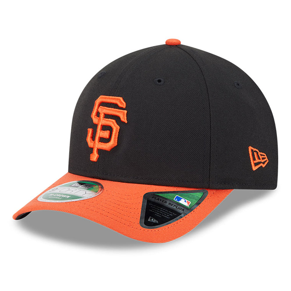 Men's New Era  Black/Orange San Francisco Giants Player Replica 9FORTY Adjustable Hat