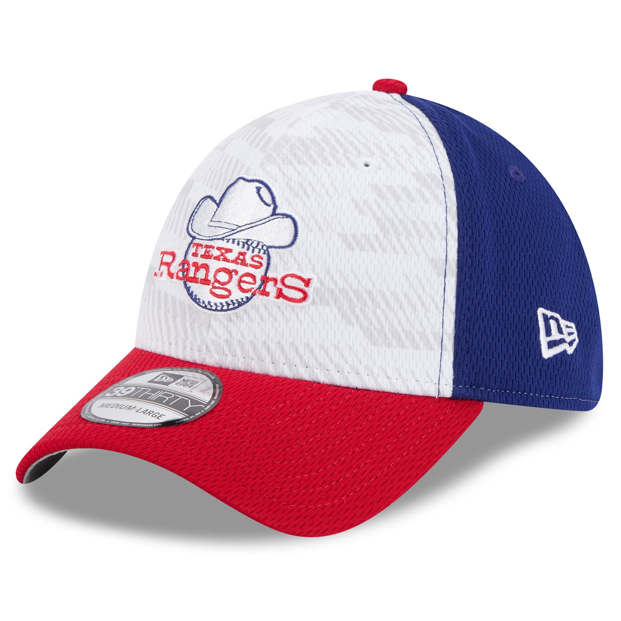 Men's New Era Royal/Red Texas Rangers 2025 MLB Clubhouse 39THIRTY Flex Hat