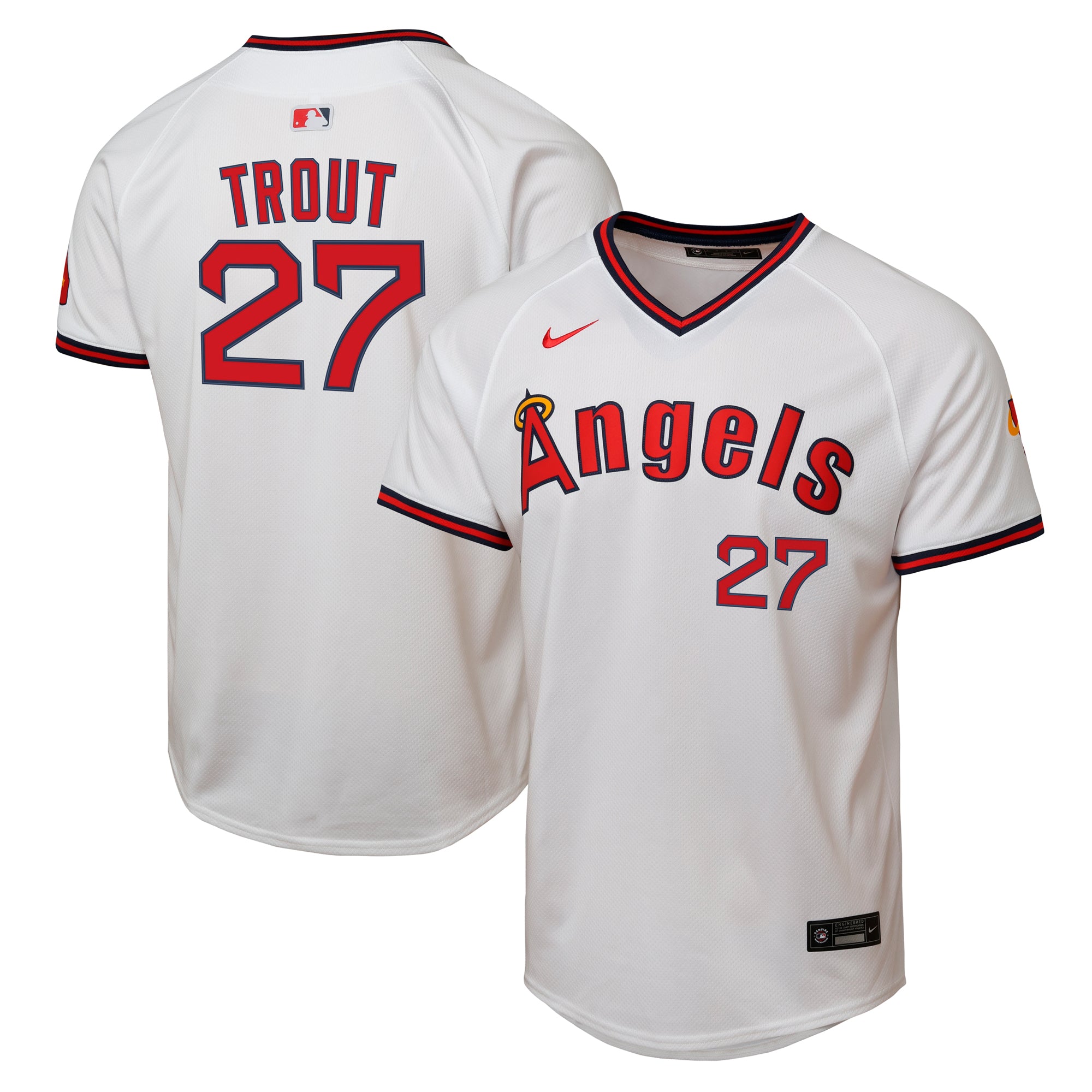 Youth Nike Mike Trout White Los Angeles Angels Home Replica Player Jersey