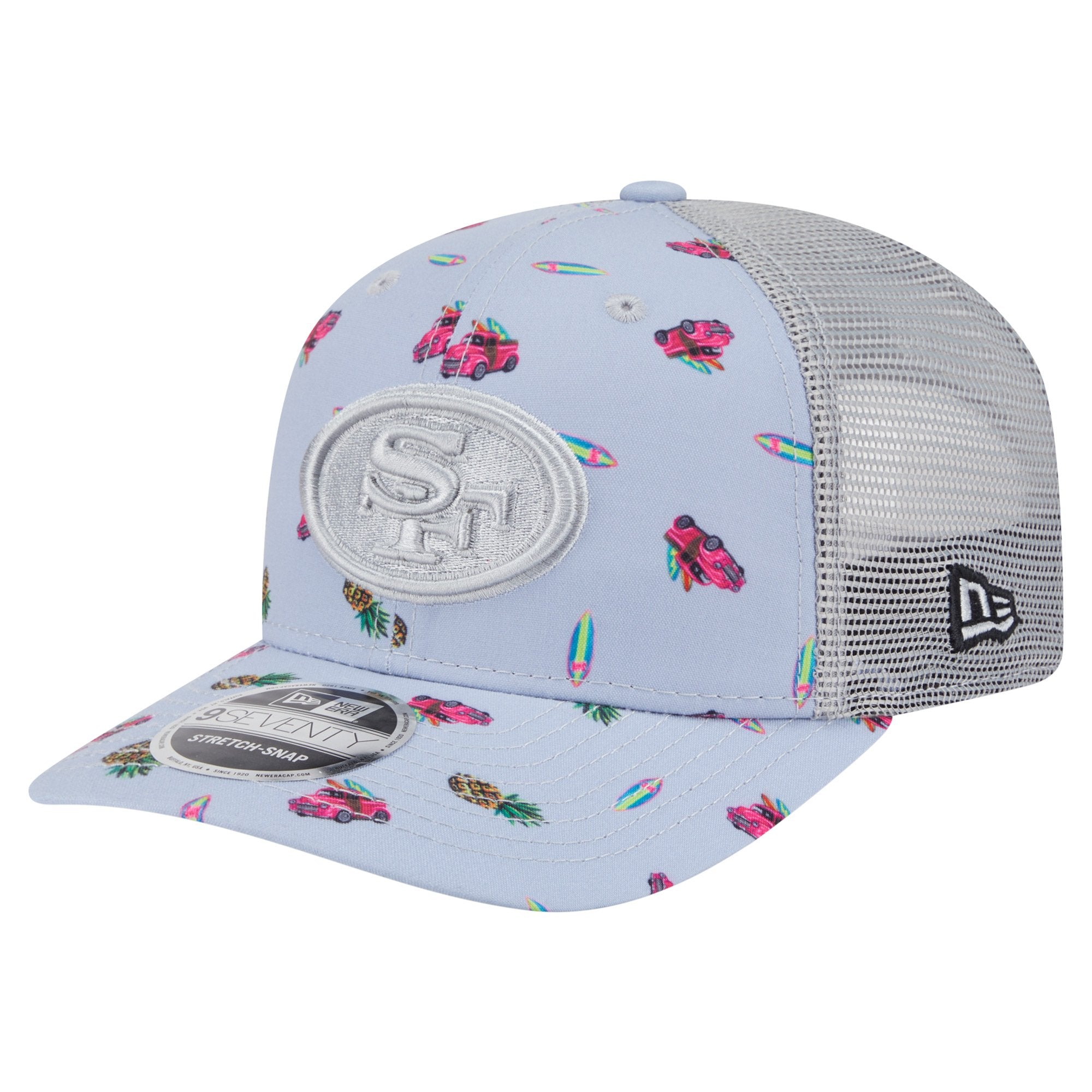 Men's New Era  Light Blue San Francisco 49ers Adventure Surfboard 9SEVENTY Adjustable Hat
