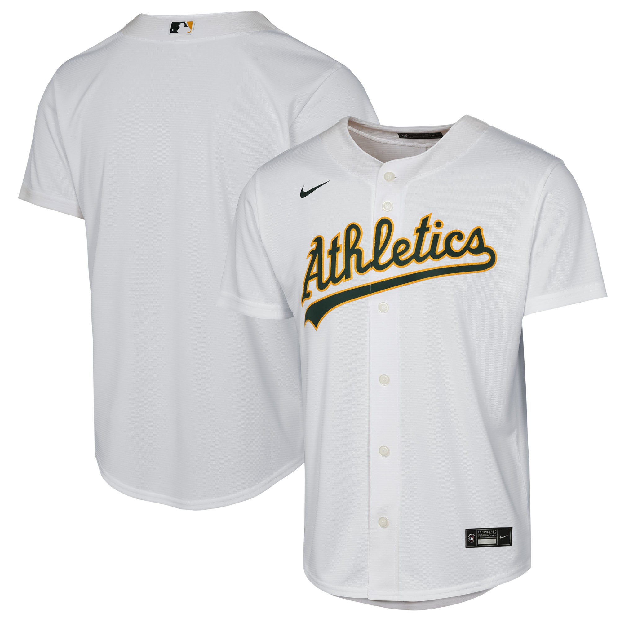 Youth Nike  White Athletics Home Replica Jersey