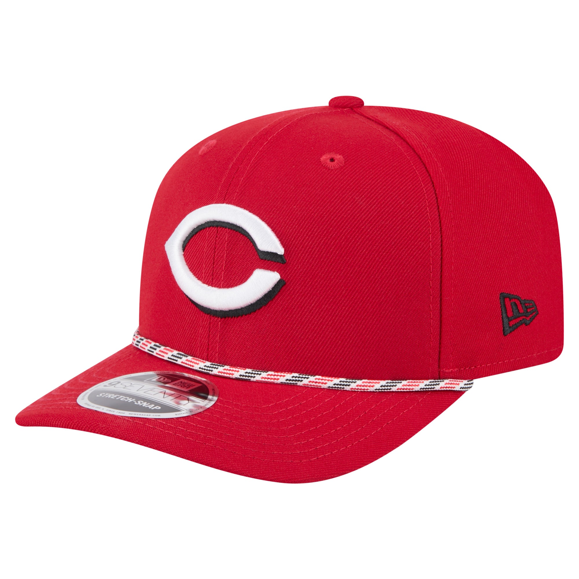 Men's New Era Red Cincinnati Reds Multi-Rope 9SEVENTY Stretch-Snap Hat