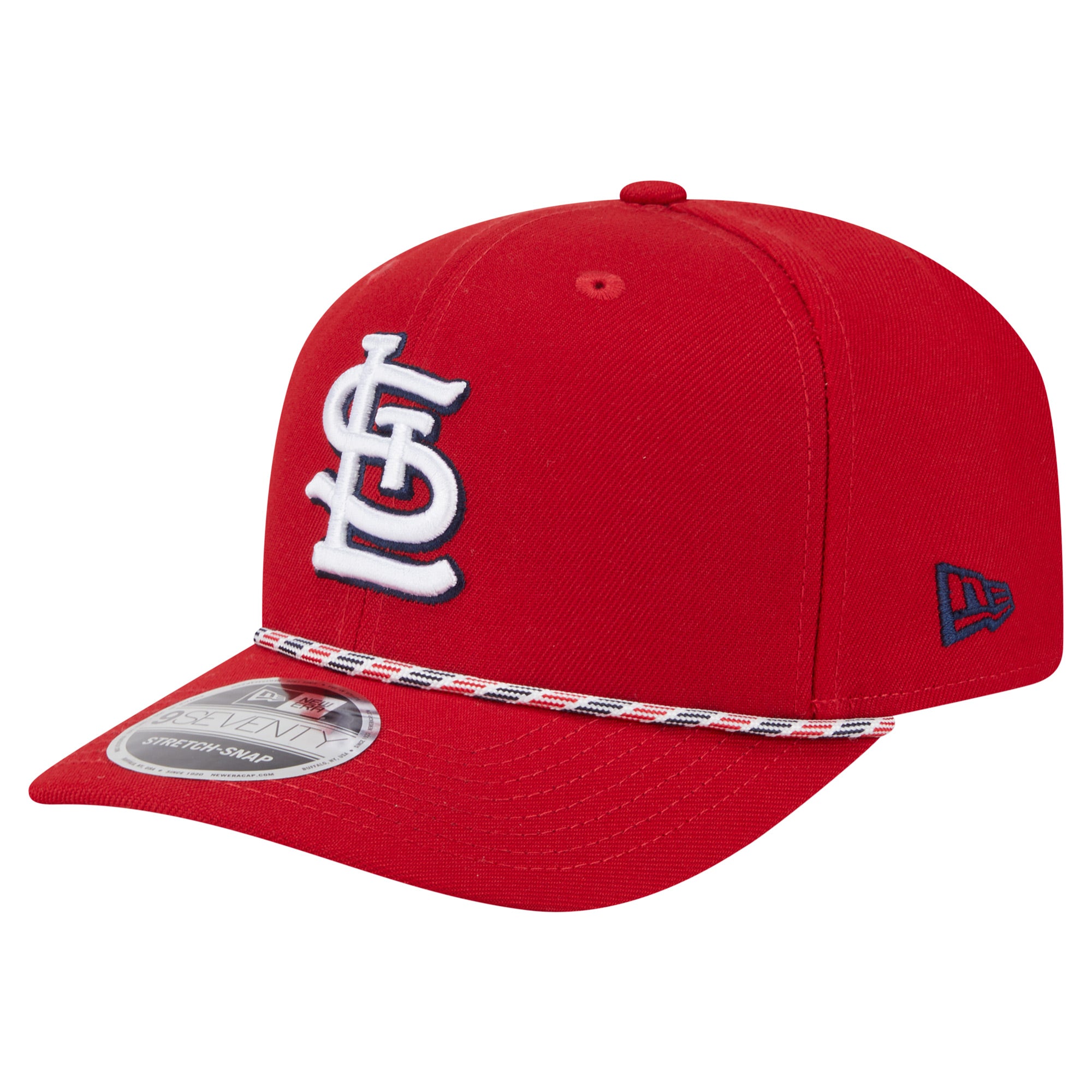 Men's New Era Red St. Louis Cardinals Multi-Rope 9SEVENTY Stretch-Snap Hat
