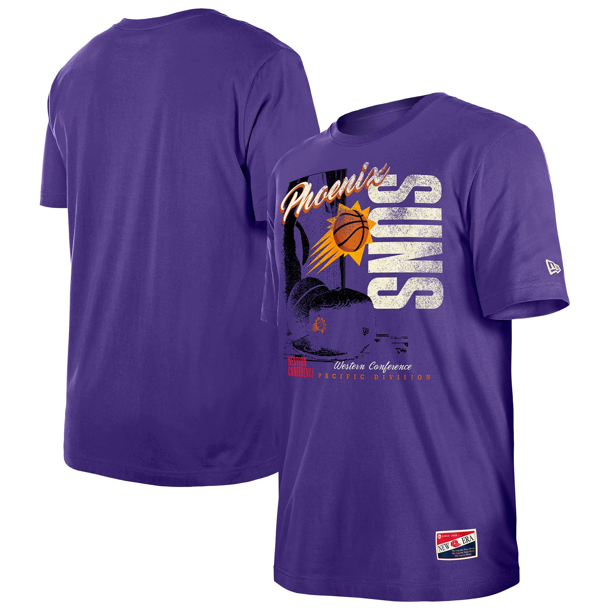Men's New Era  Purple Phoenix Suns Distressed Throwback Vintage Color Pack T-Shirt