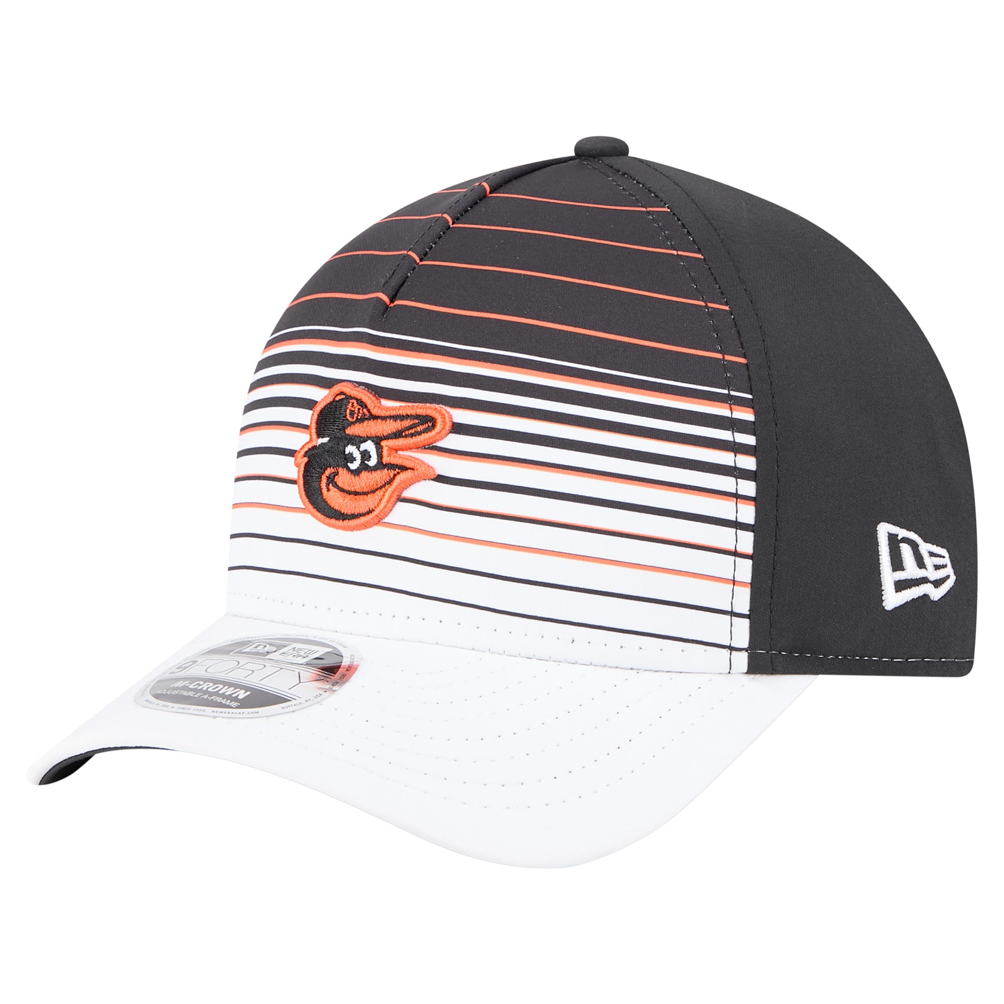Men's New Era  Black Baltimore Orioles Gradient 9FORTY M-Crown Adjustable Hat
