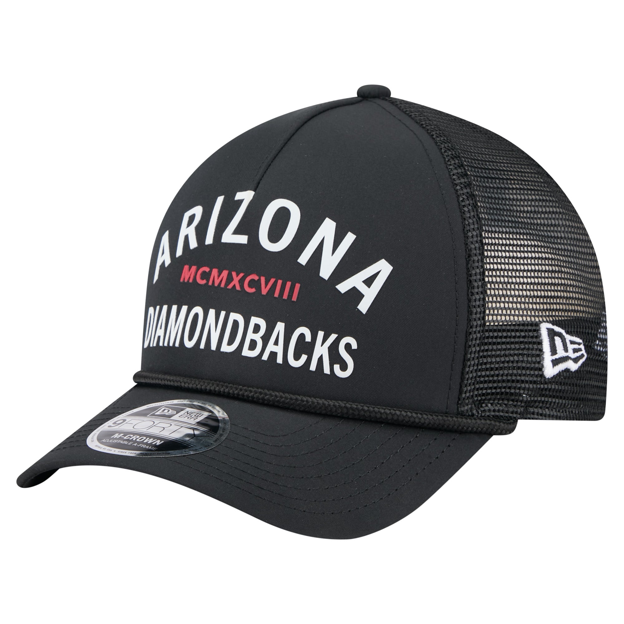 Men's New Era  Black Arizona Diamondbacks Minimalist 9FORTY A-Frame Adjustable Hat