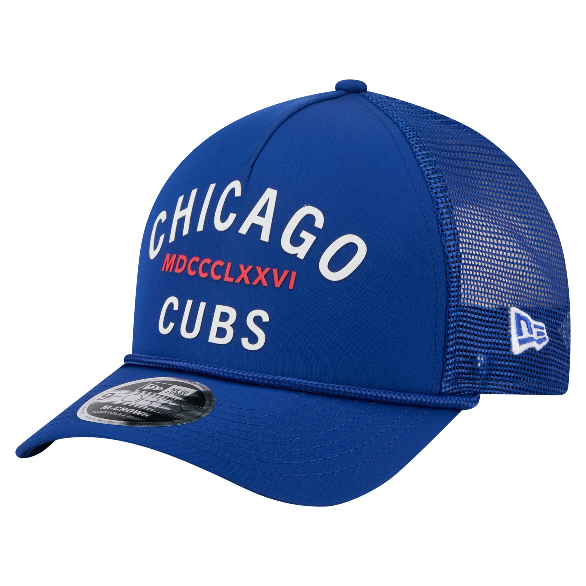 Men's New Era  Royal Chicago Cubs Minimalist 9FORTY A-Frame Adjustable Hat