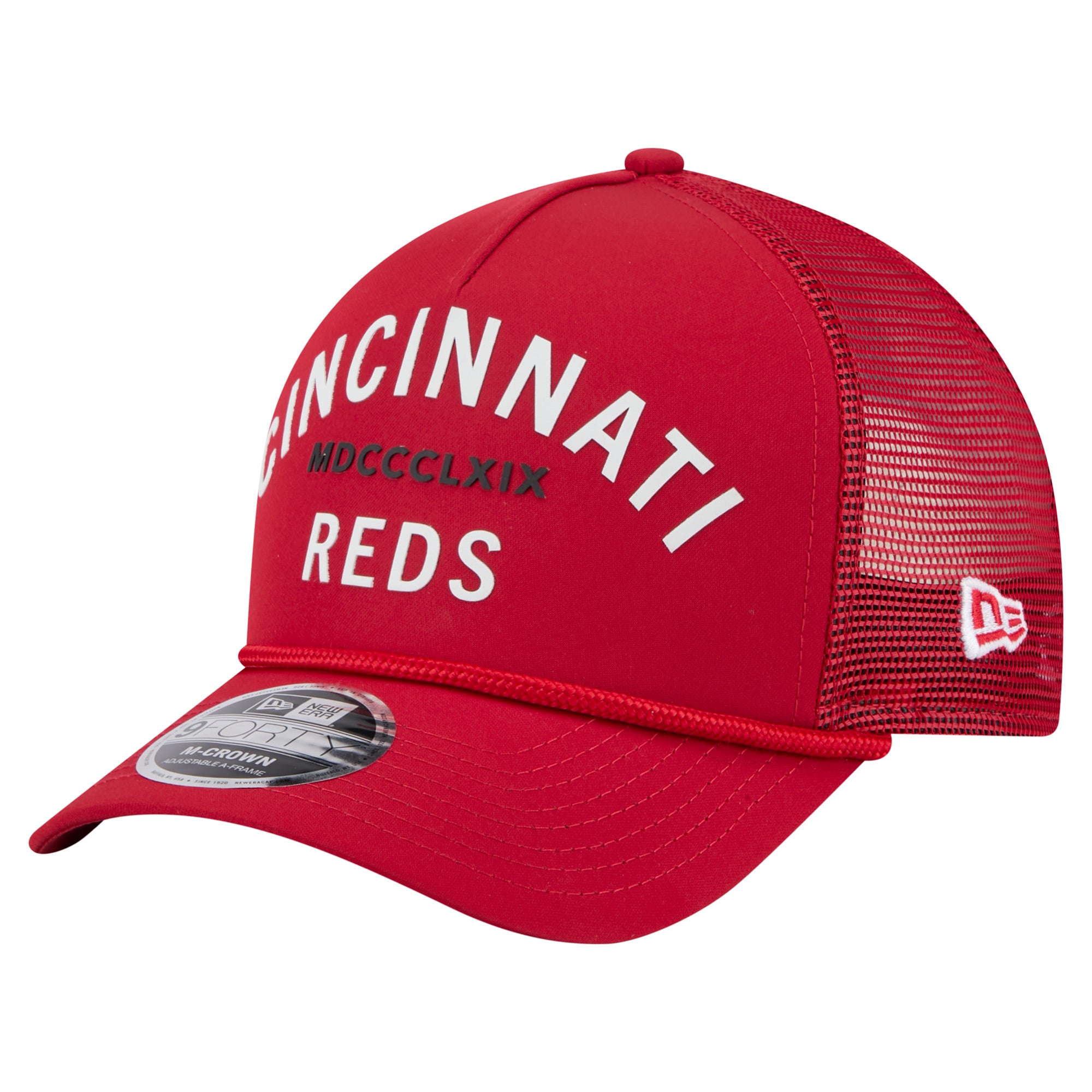 Men's New Era  Red Cincinnati Reds Minimalist 9FORTY A-Frame Adjustable Hat