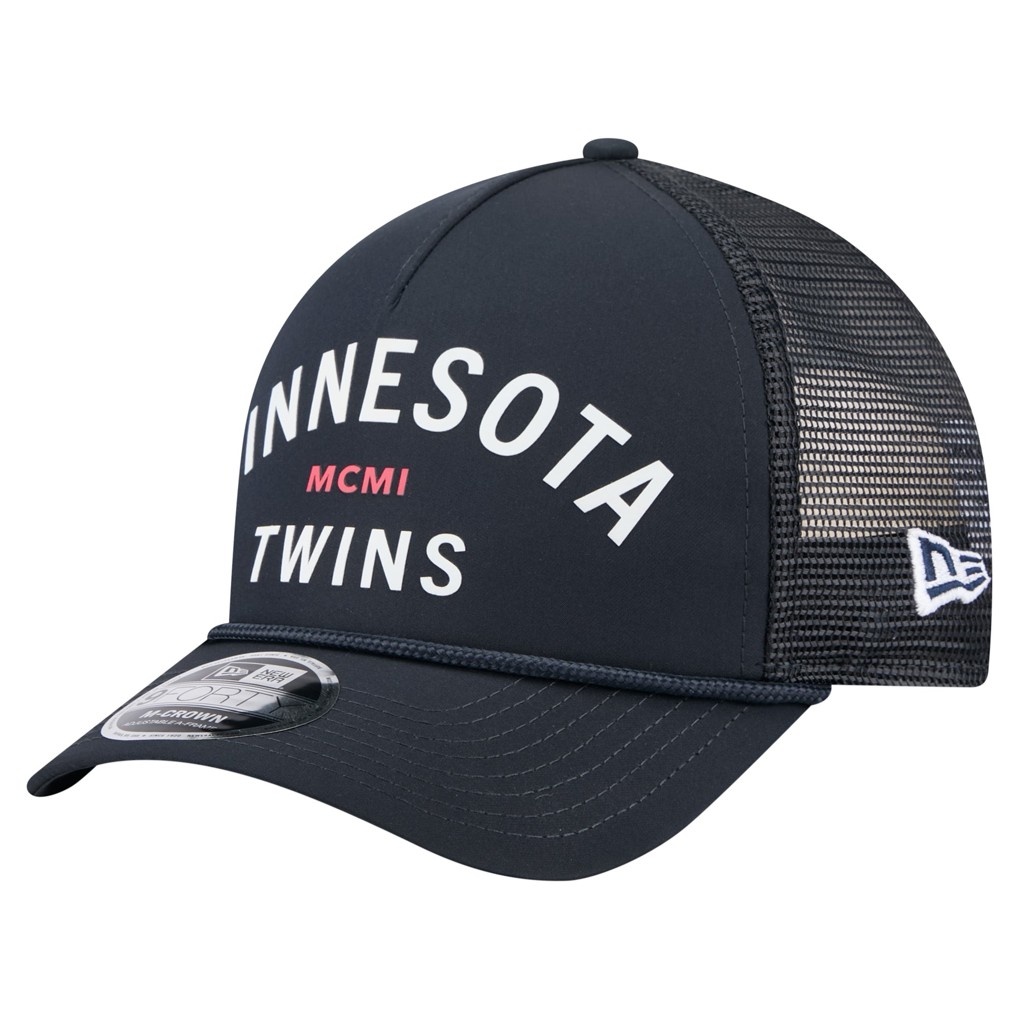 Men's New Era  Navy Minnesota Twins Minimalist 9FORTY A-Frame Adjustable Hat