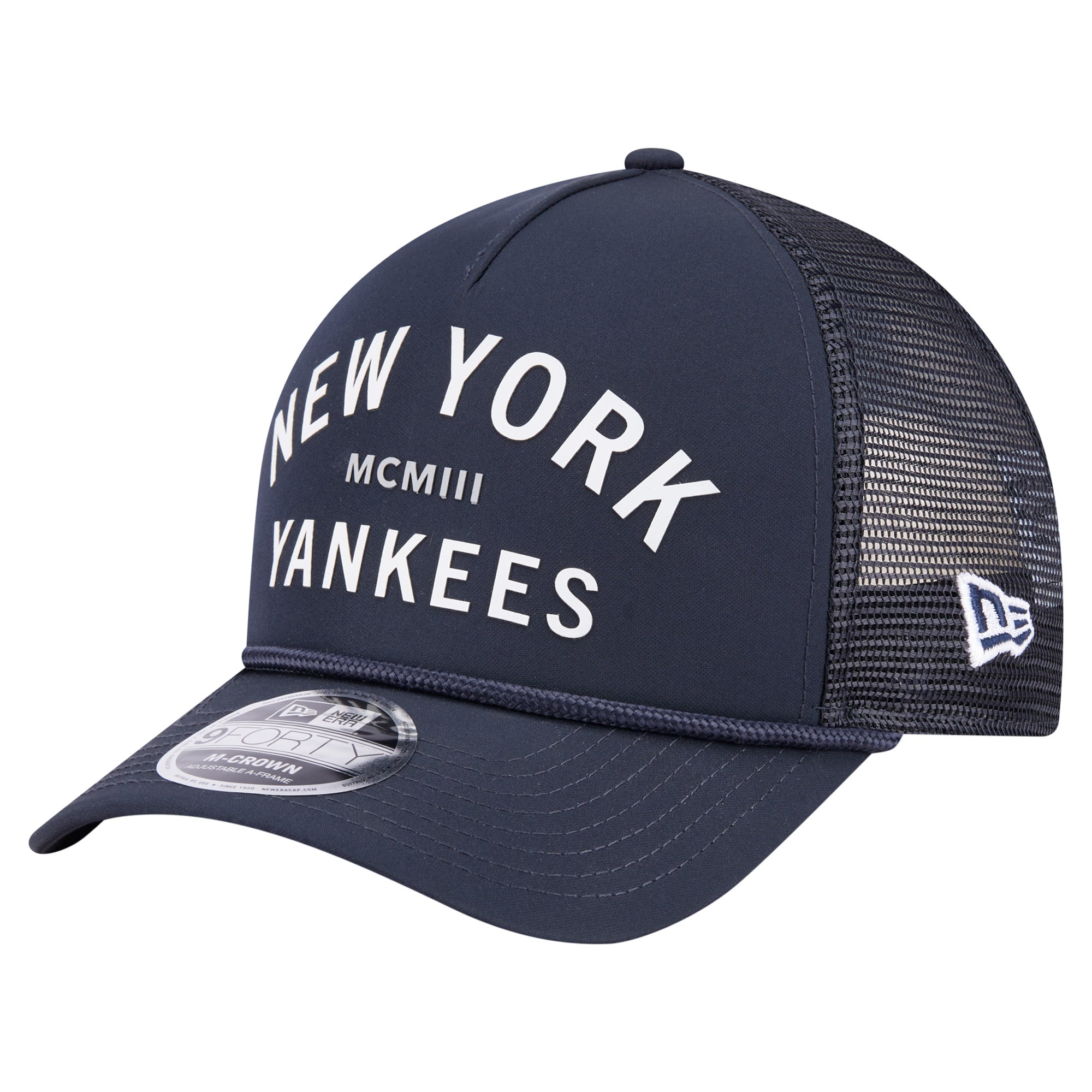 Men's New Era  Navy New York Yankees Minimalist 9FORTY A-Frame Adjustable Hat