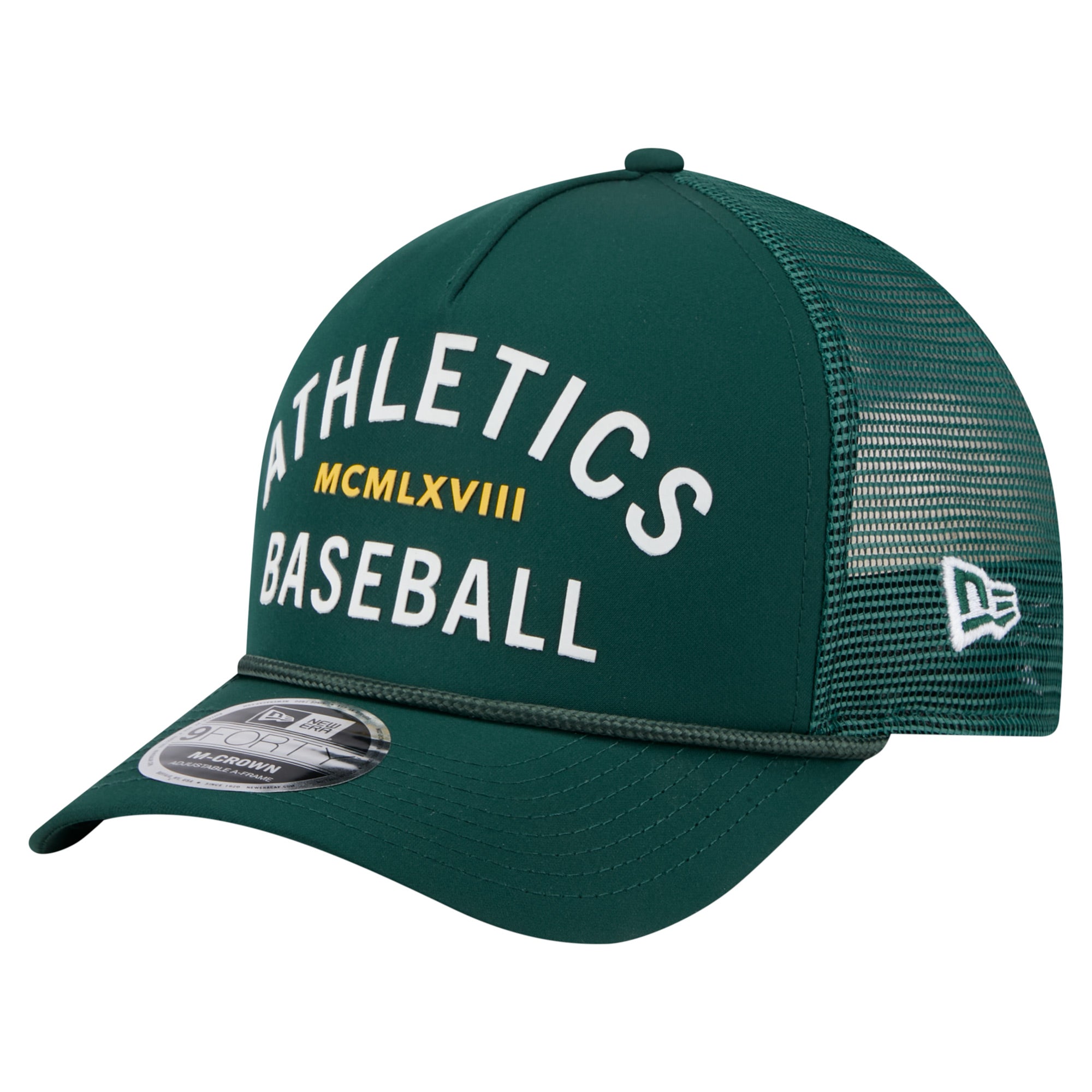 Men's New Era  Green Athletics Minimalist 9FORTY A-Frame Adjustable Hat