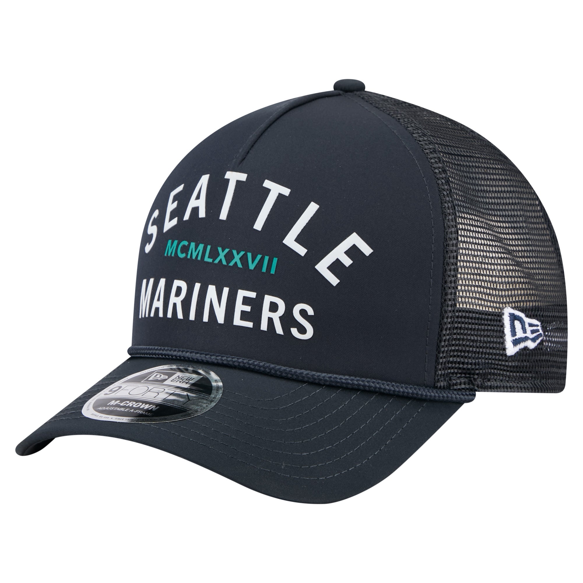 Men's New Era  Navy Seattle Mariners Minimalist 9FORTY A-Frame Adjustable Hat