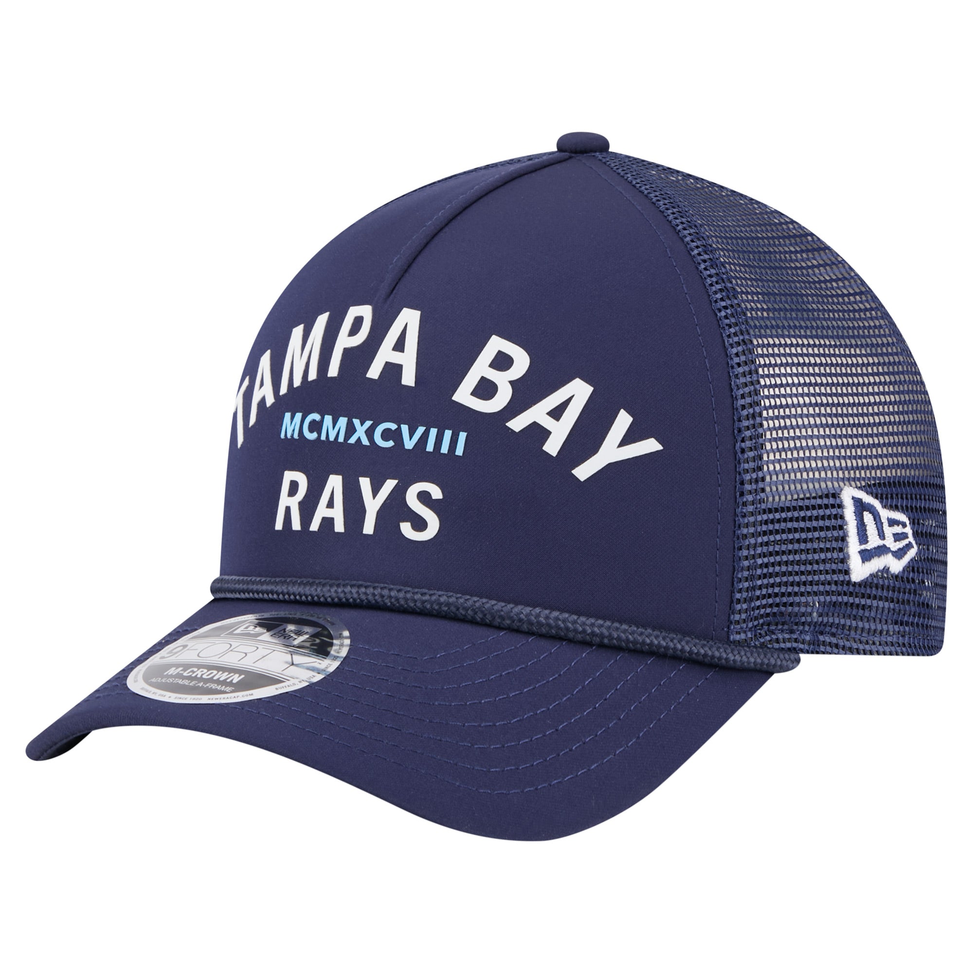 Men's New Era  Navy Tampa Bay Rays Minimalist 9FORTY A-Frame Adjustable Hat