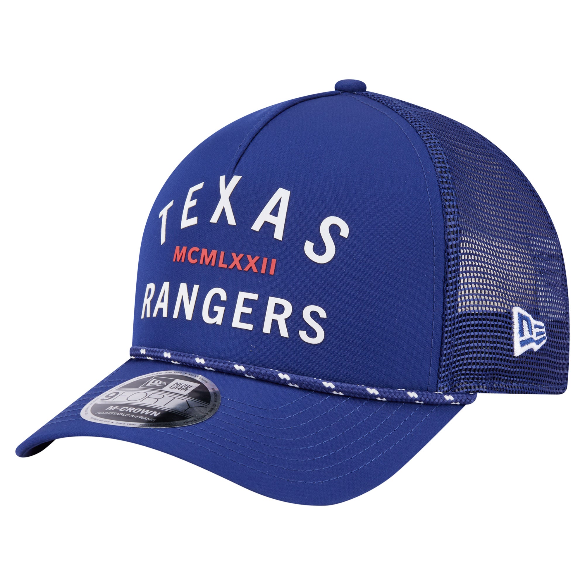 Men's New Era  Royal Texas Rangers Minimalist 9FORTY A-Frame Adjustable Hat