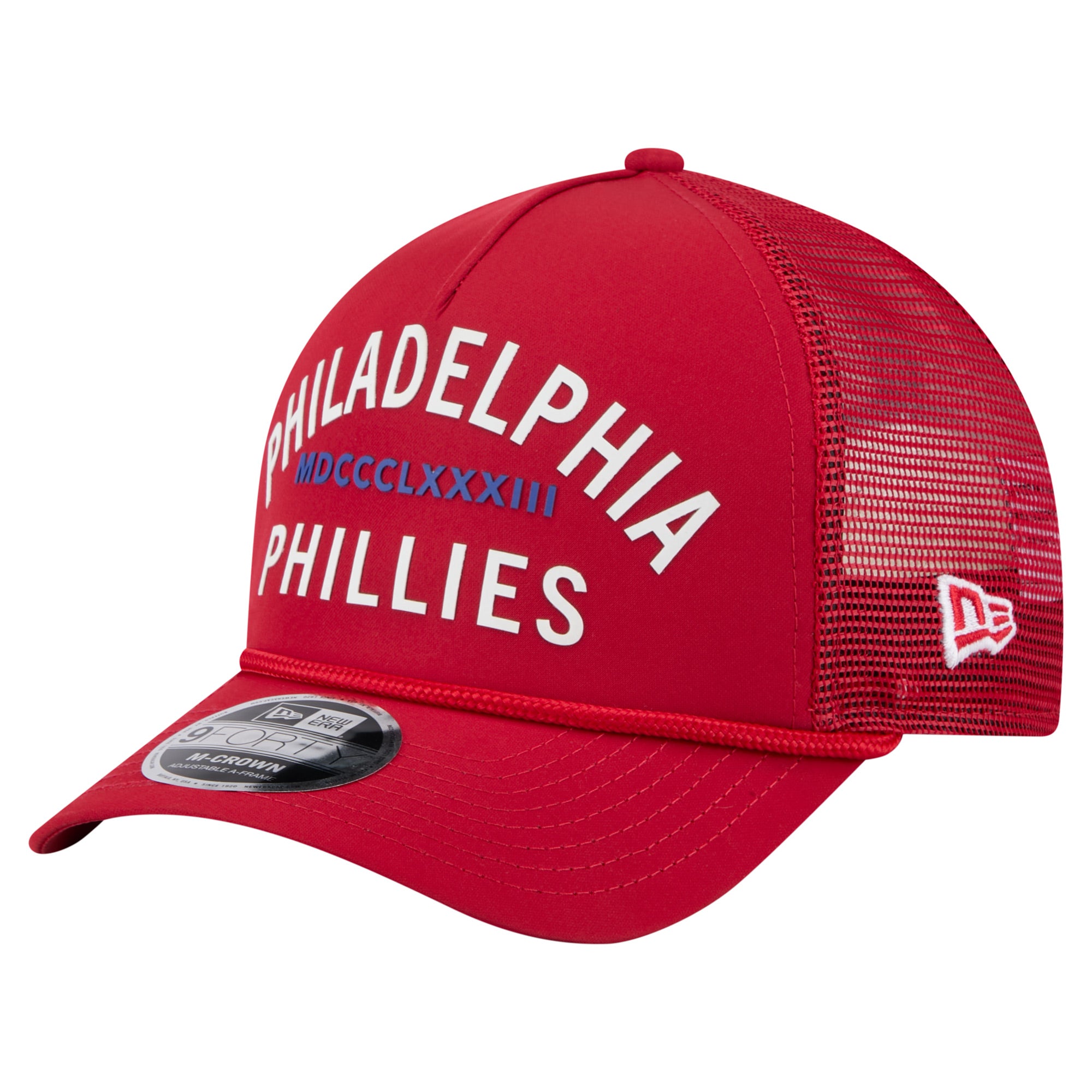 Men's New Era  Red Philadelphia Phillies Minimalist 9FORTY A-Frame Adjustable Hat