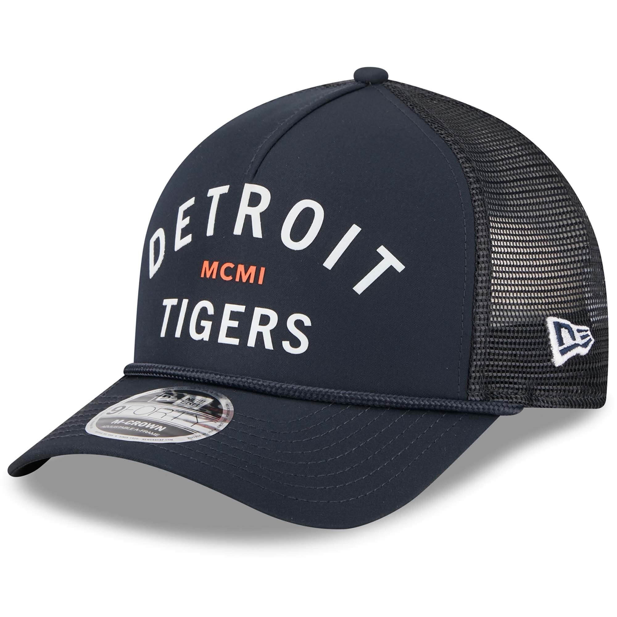 Men's New Era  Navy Detroit Tigers Minimalist 9FORTY A-Frame Adjustable Hat