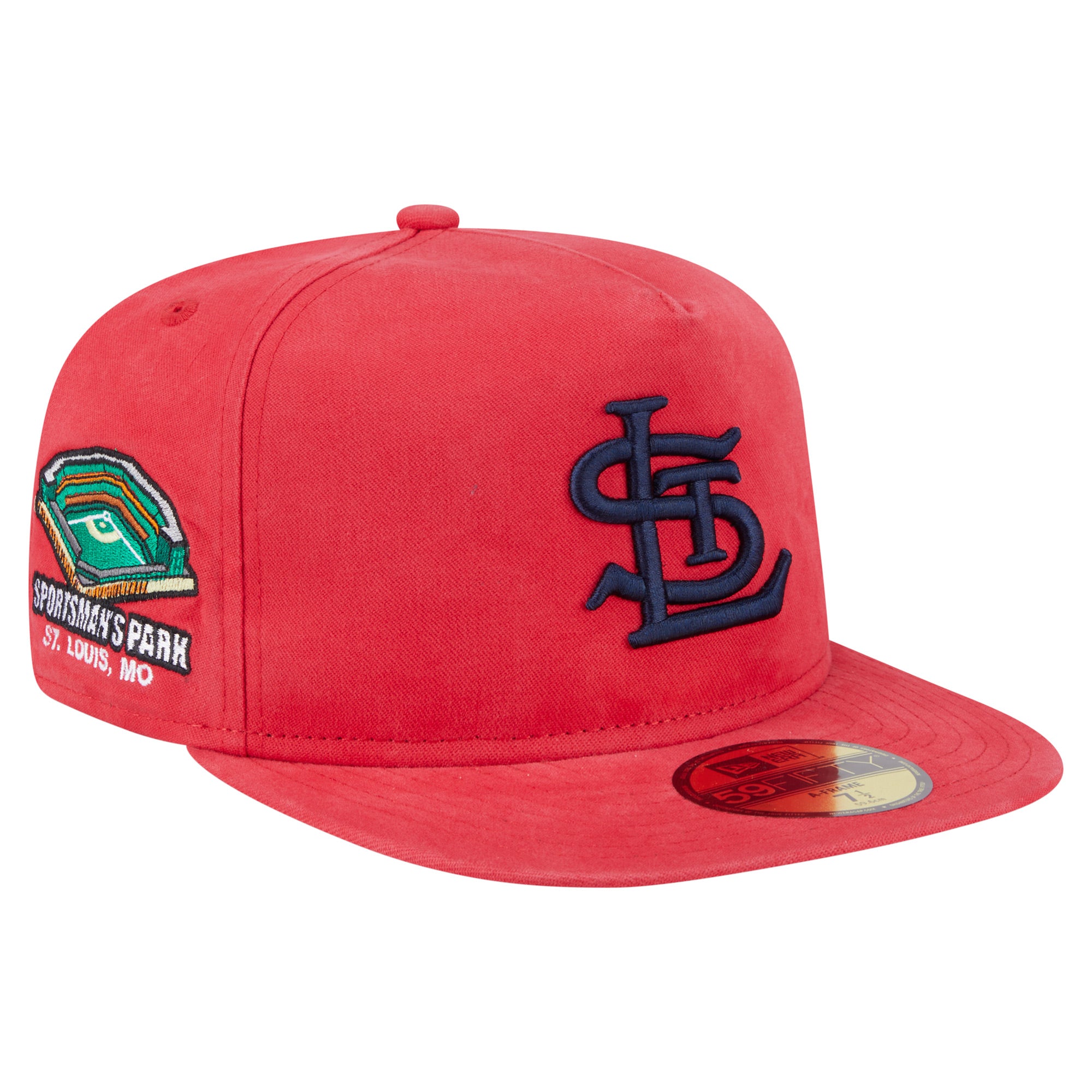 Men's New Era  Red St. Louis Cardinals Championship Side Flag A-Frame 59FIFTY Fitted Hat