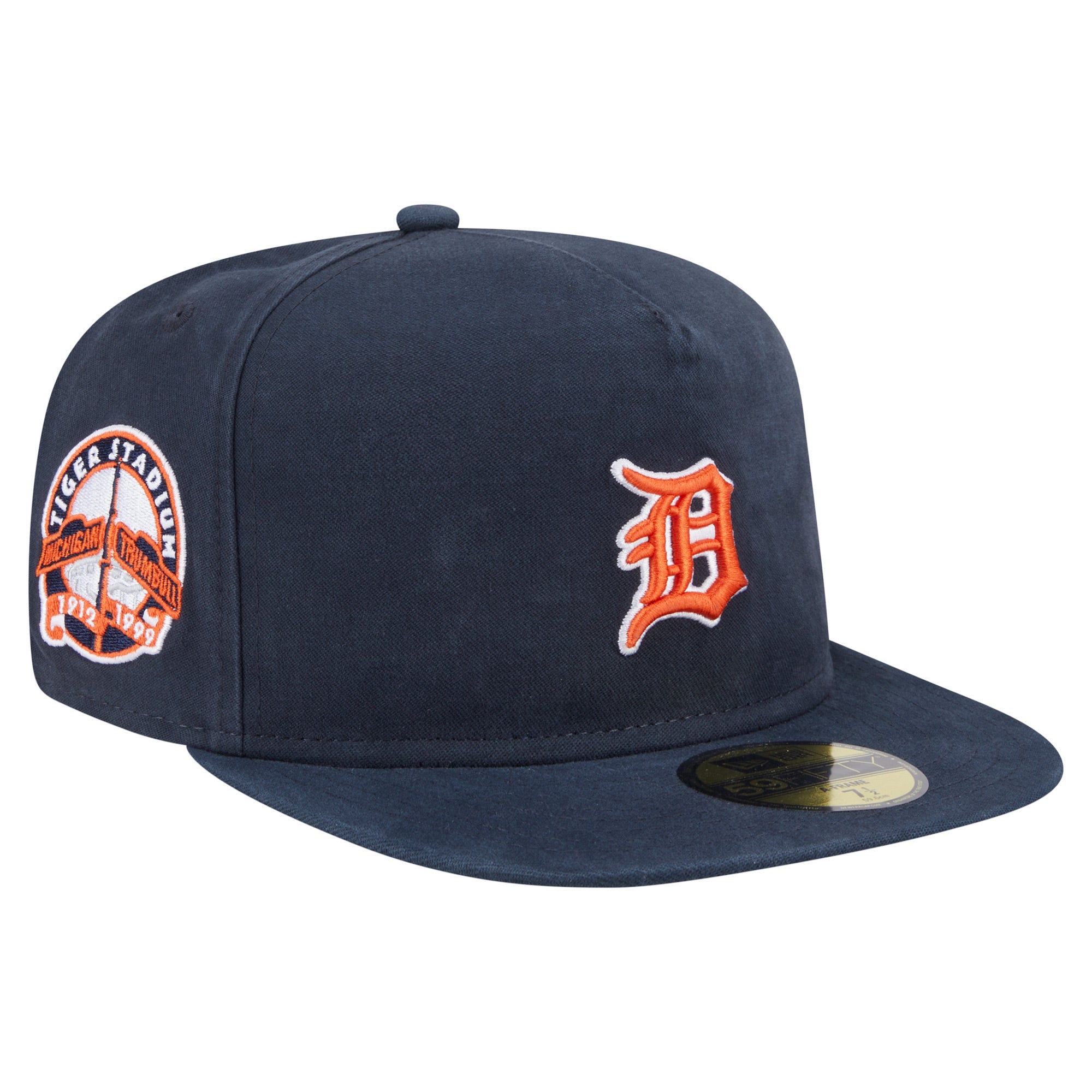Men's New Era  Black Detroit Tigers Championship Side Flag A-Frame 59FIFTY Fitted Hat