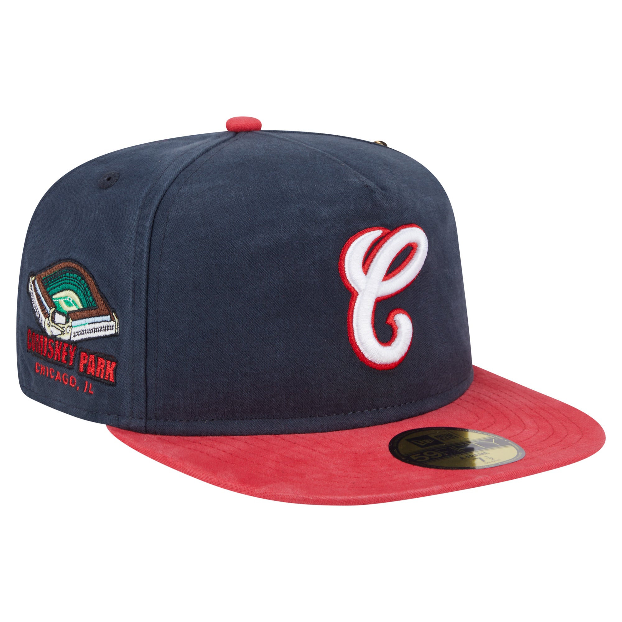 Men's New Era  Navy Chicago White Sox Championship Side Flag A-Frame 59FIFTY Fitted Hat
