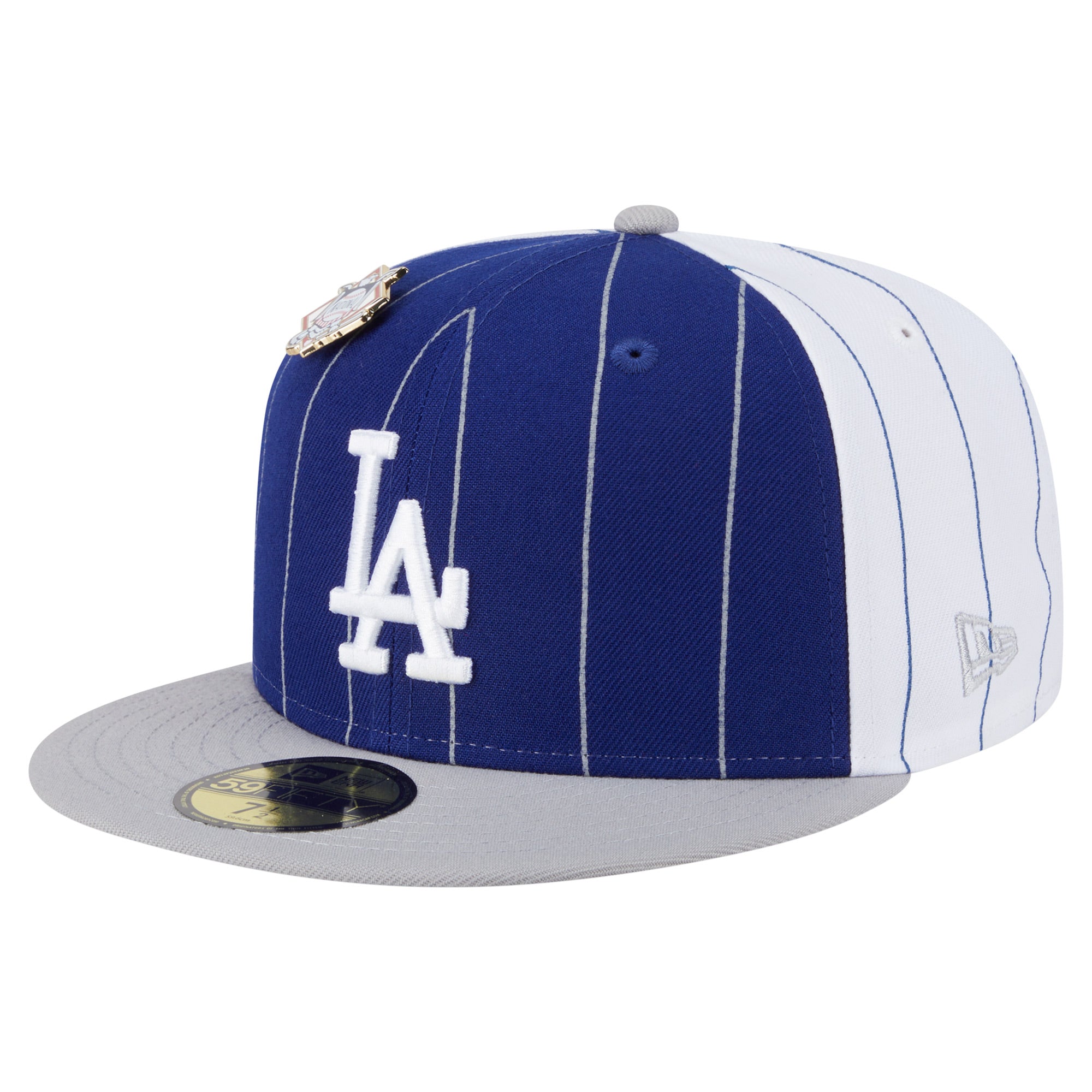 Men's New Era  Dark Blue Los Angeles Dodgers Pinstripe 59FIFTY Fitted Hat