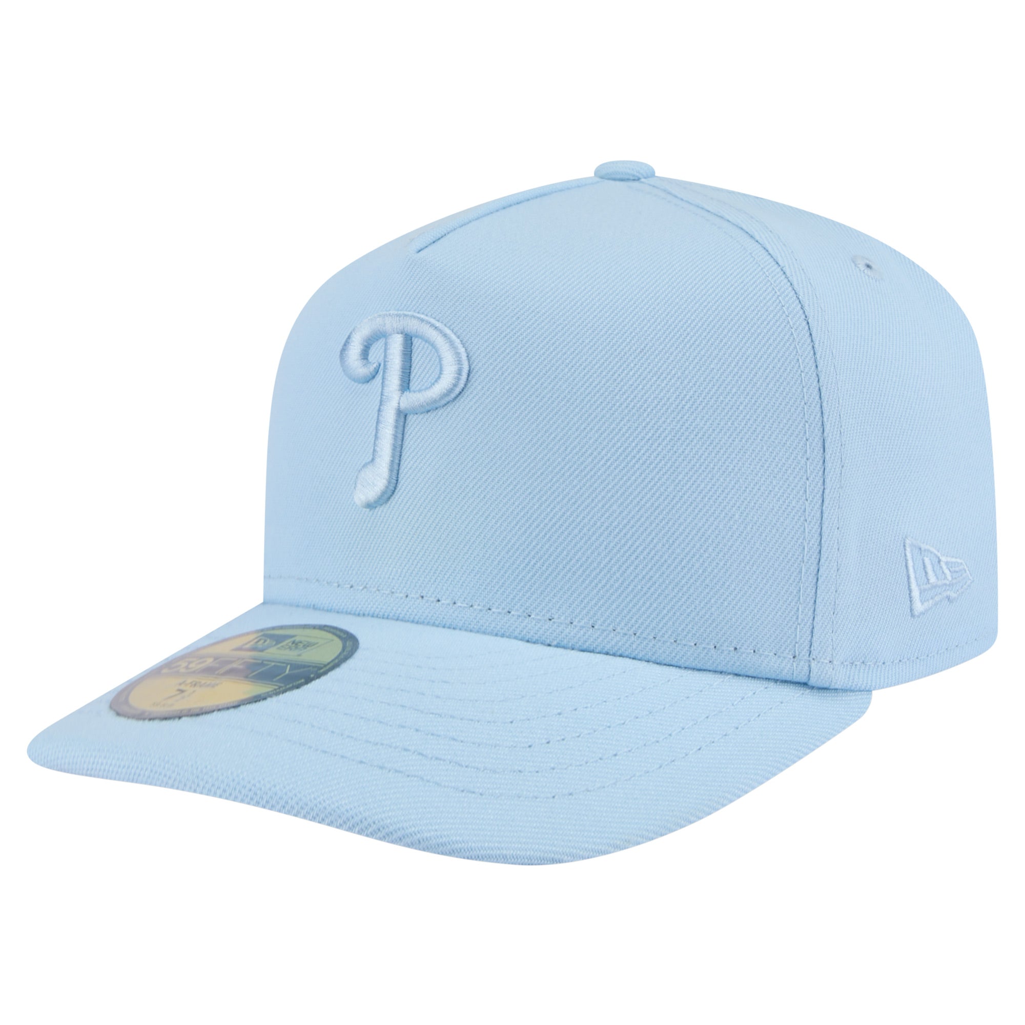 Men's New Era  Light Blue Philadelphia Phillies Color Pack A-Frame 59FIFTY Fitted Hat