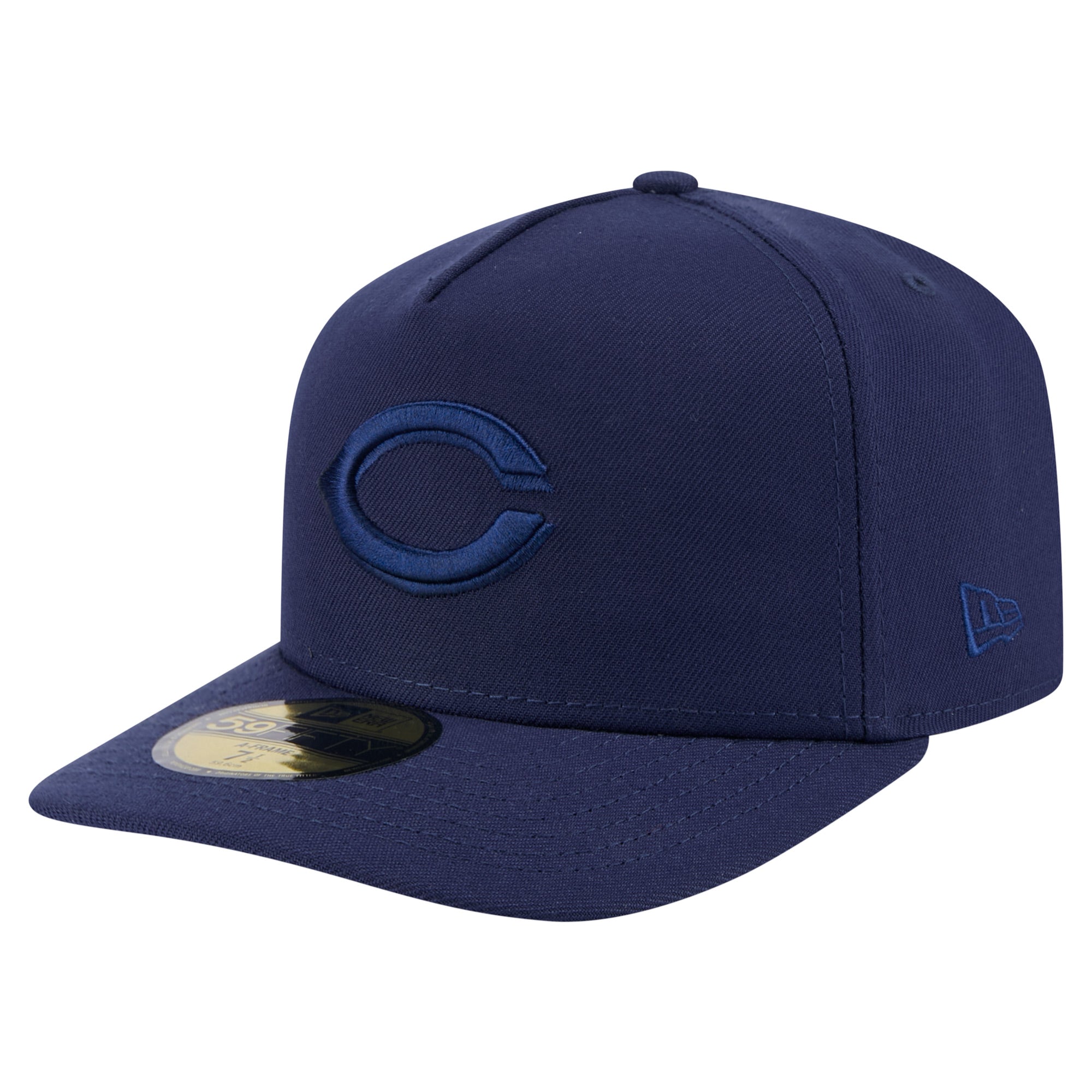 Men's New Era Navy Cincinnati Reds Color Pack A-Frame 59FIFTY Fitted Hat