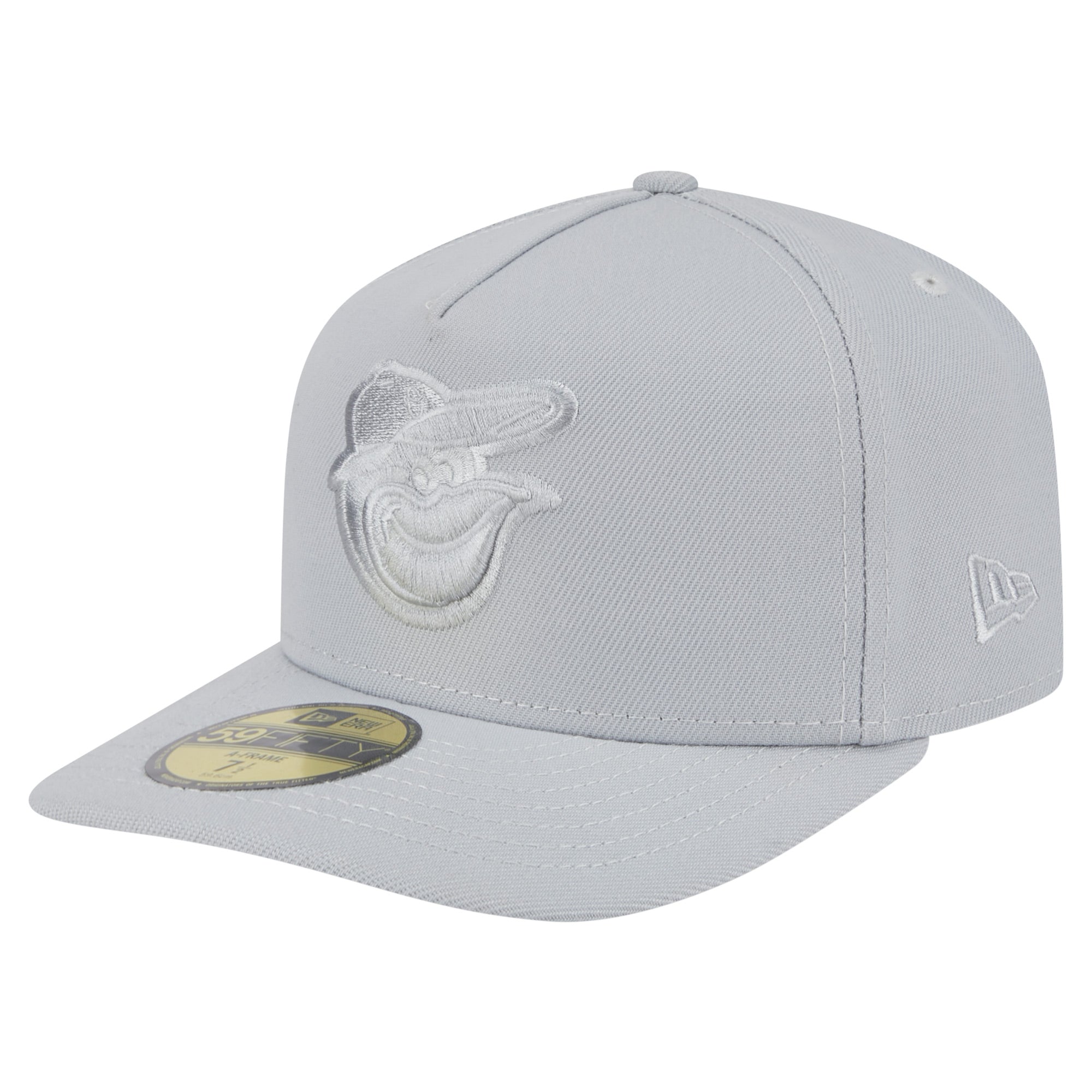 Men's New Era  Gray Baltimore Orioles Colorpack A-Frame 59FIFTY Fitted Hat