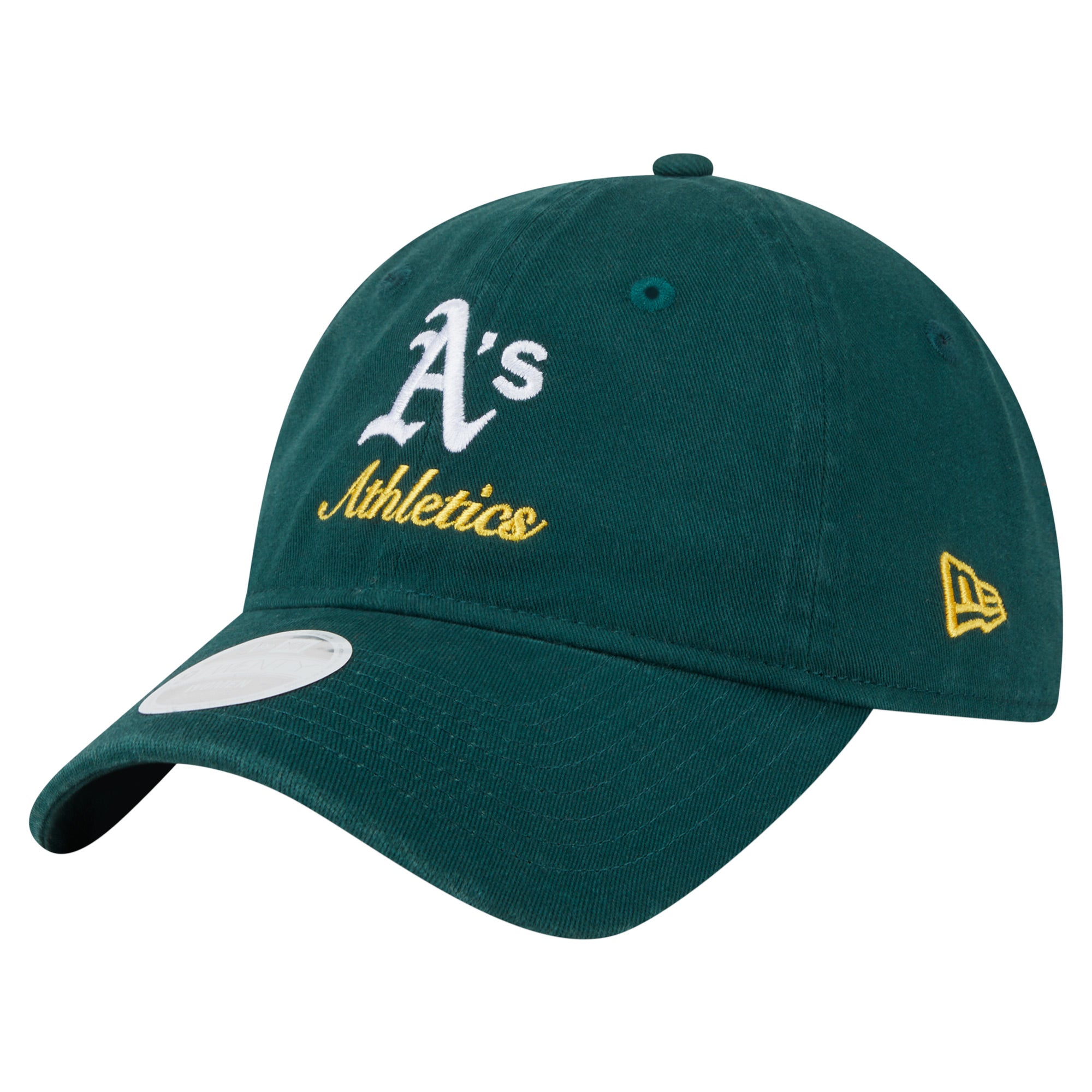 Women's New Era  Dark Green Athletics Preppy Team 9TWENTY Adjustable Hat