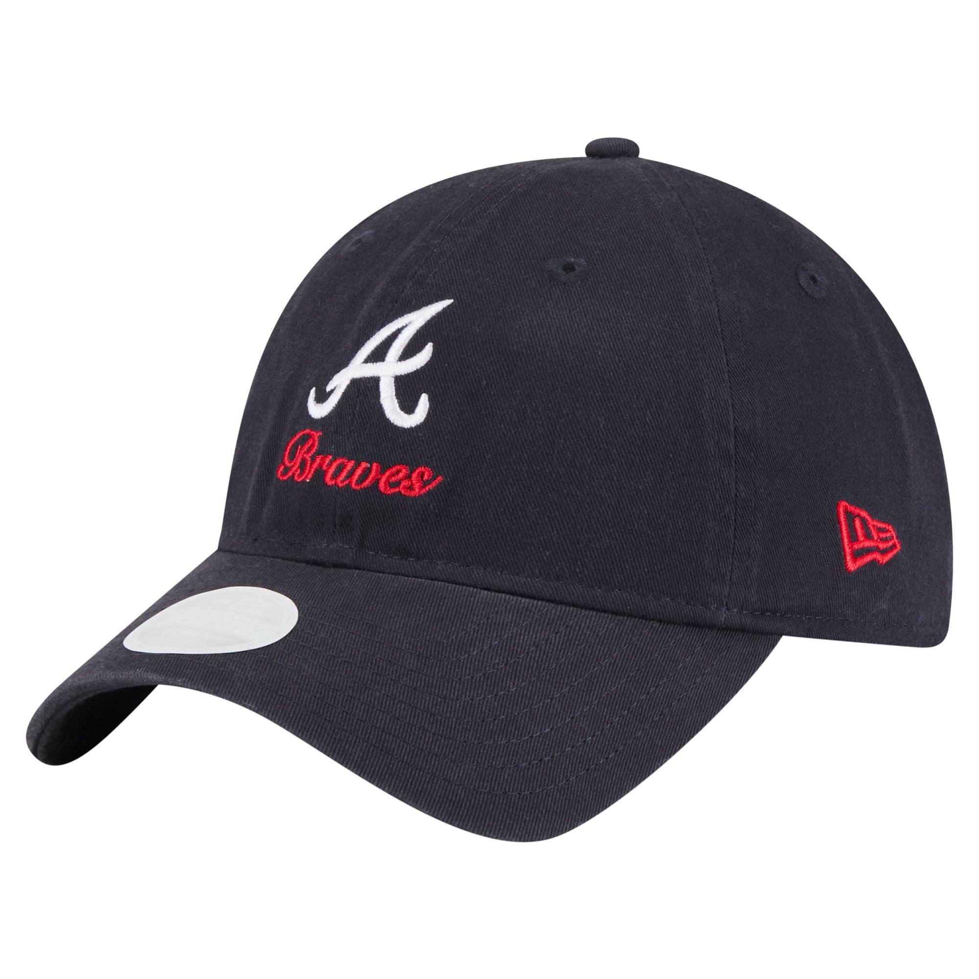 Women's New Era  Navy Atlanta Braves Preppy Team 9TWENTY Adjustable Hat