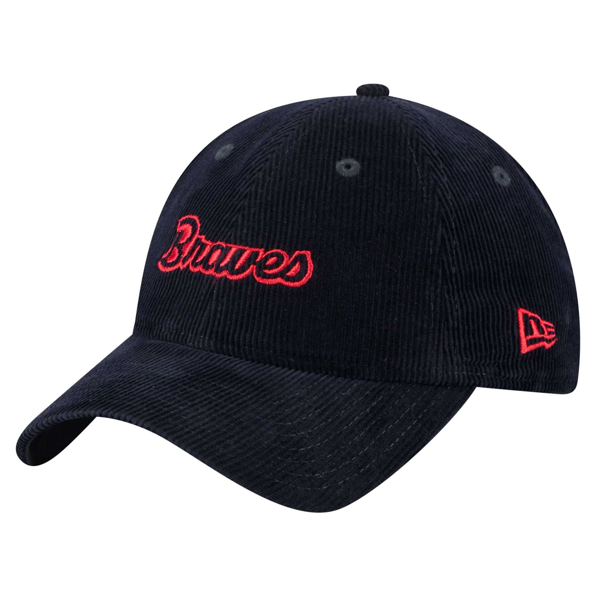 Women's New Era Navy Atlanta Braves Corduroy 9TWENTY Adjustable Hat