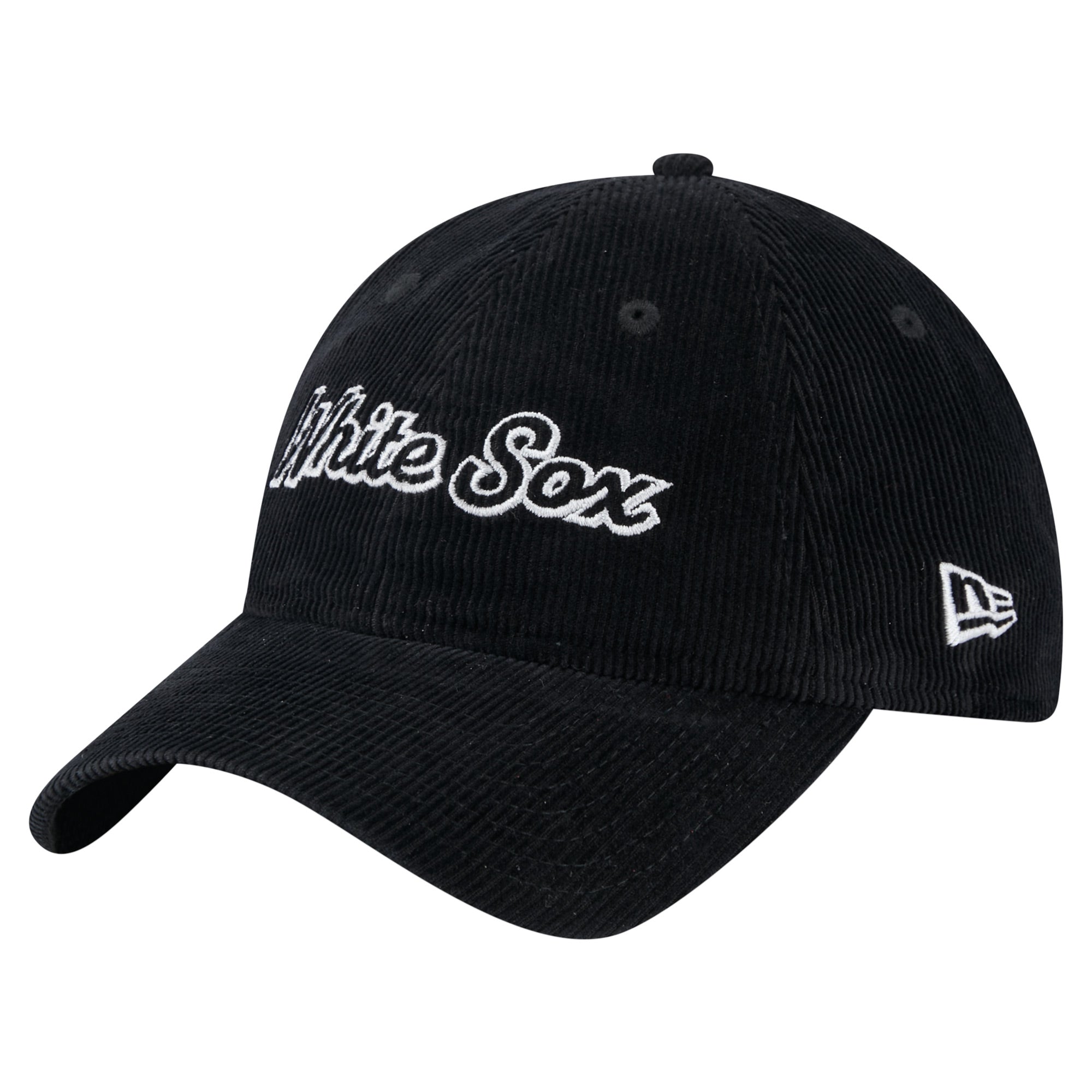 Women's New Era Black Chicago White Sox Corduroy 9TWENTY Adjustable Hat