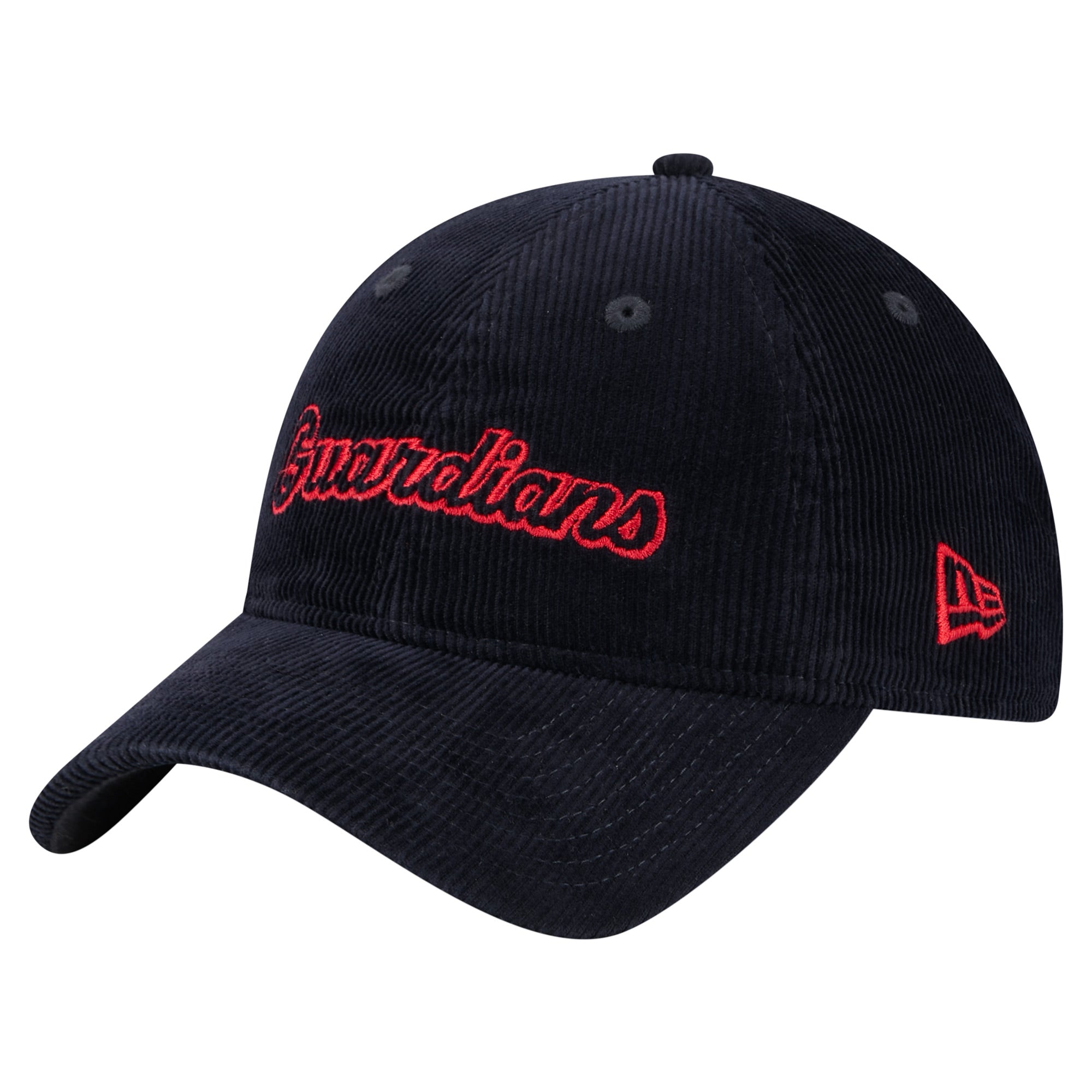 Women's New Era Navy Cleveland Guardians Corduroy 9TWENTY Adjustable Hat