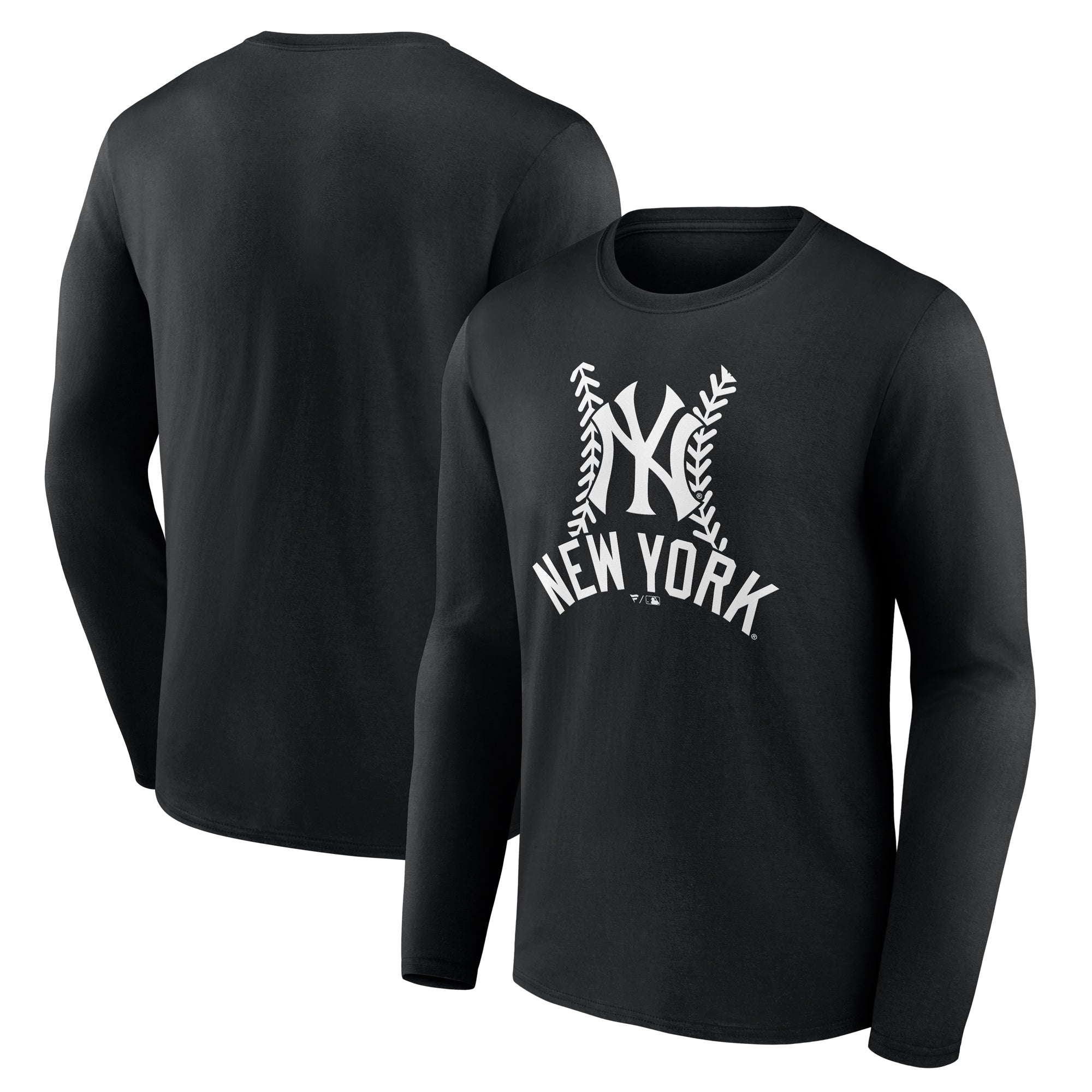 Men's Black New York Yankees Fastball Long Sleeve T-Shirt