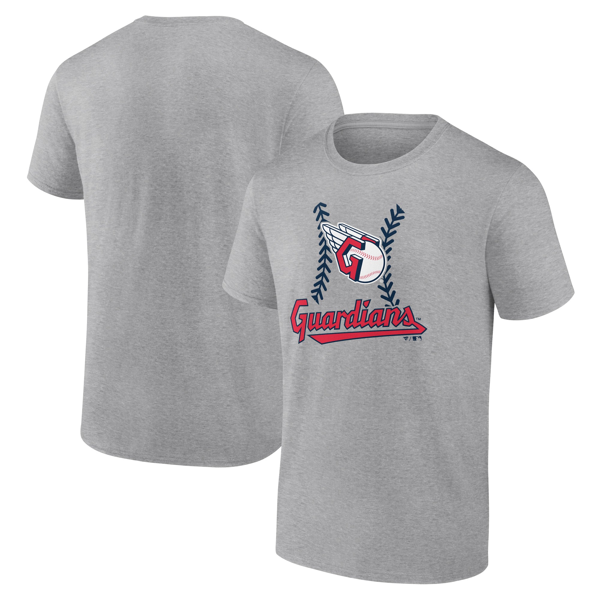 Men's Heather Gray Cleveland Guardians Fastball T-Shirt