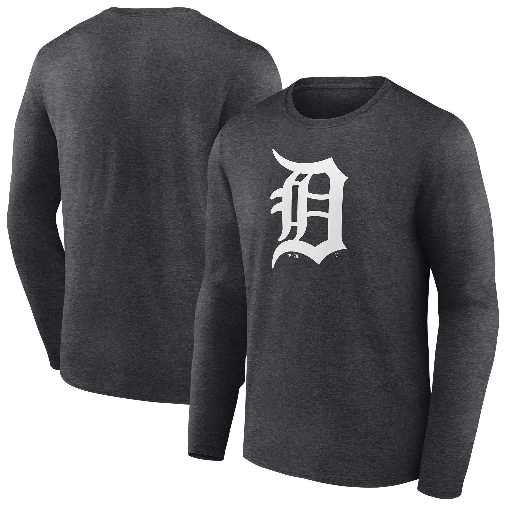 Men's Charcoal Detroit Tigers Monochrome Long Sleeve T-Shirt
