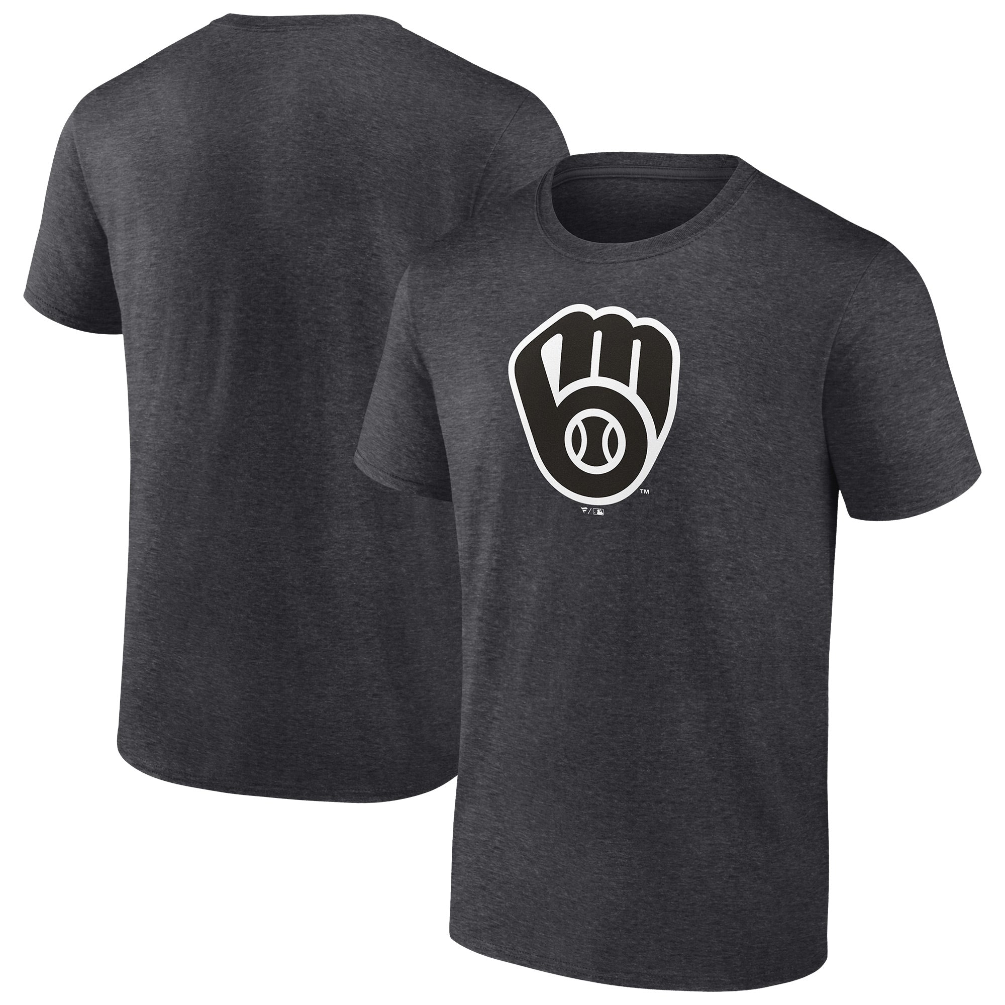 Men's Charcoal Milwaukee Brewers Monochrome T-Shirt