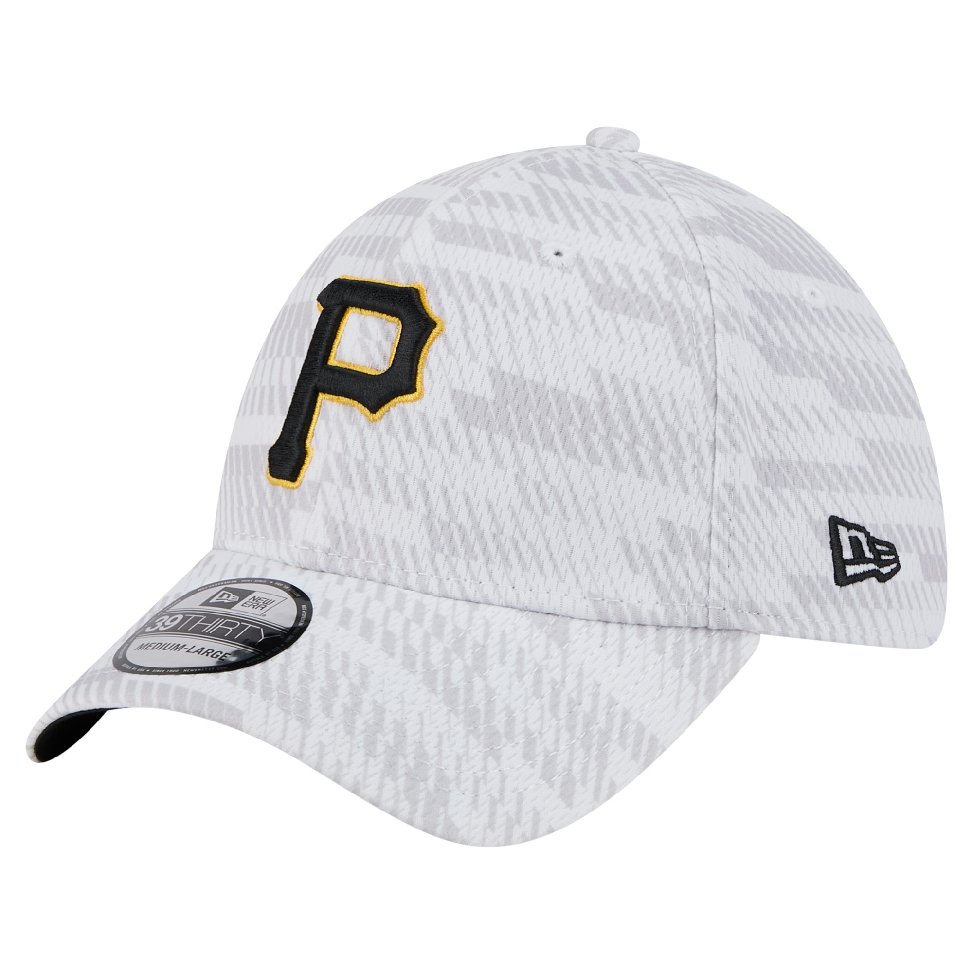 Men's New Era  White Pittsburgh Pirates Graded 39THIRTY Stretch Fit Hat