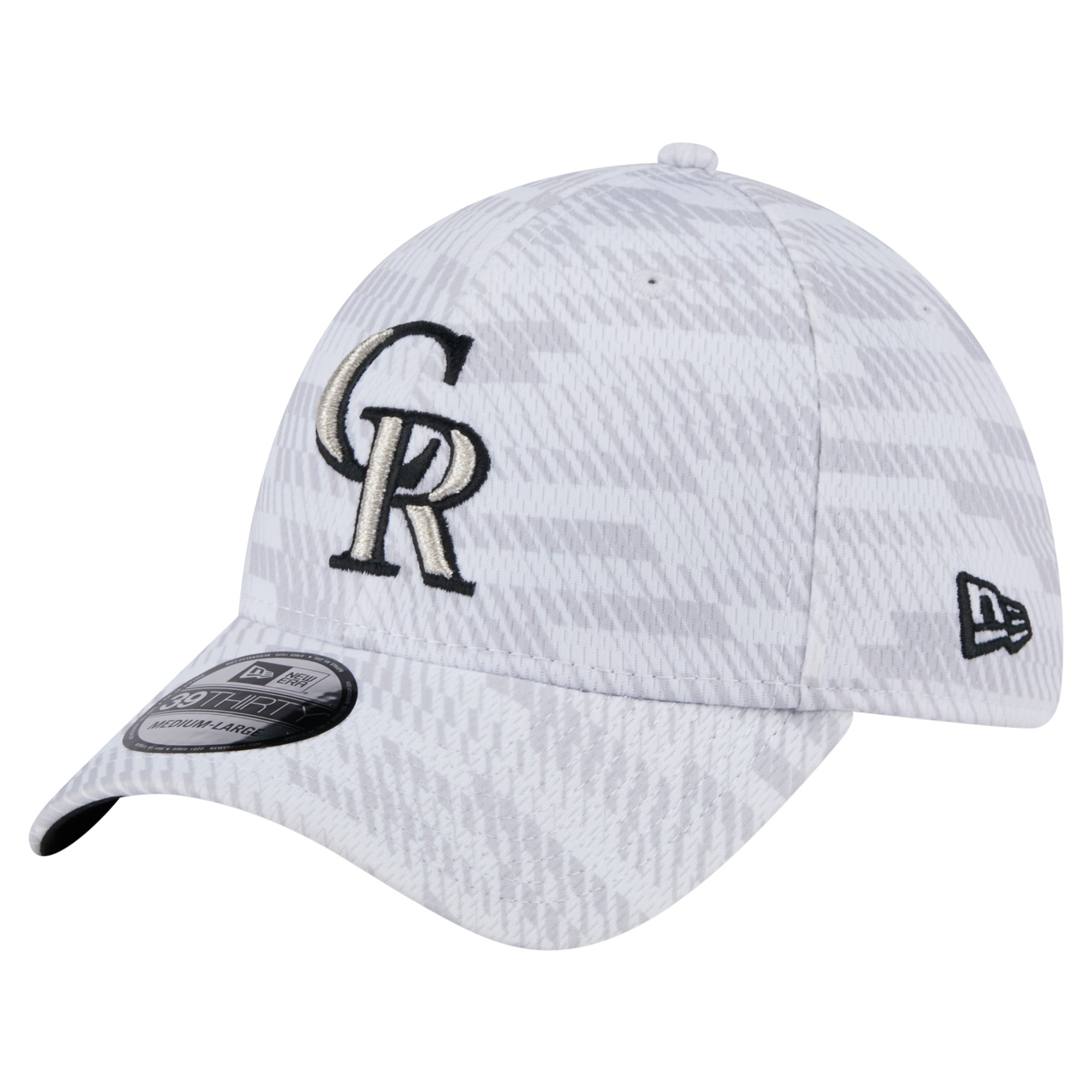 Men's New Era  White Colorado Rockies Graded 39THIRTY Flex Hat