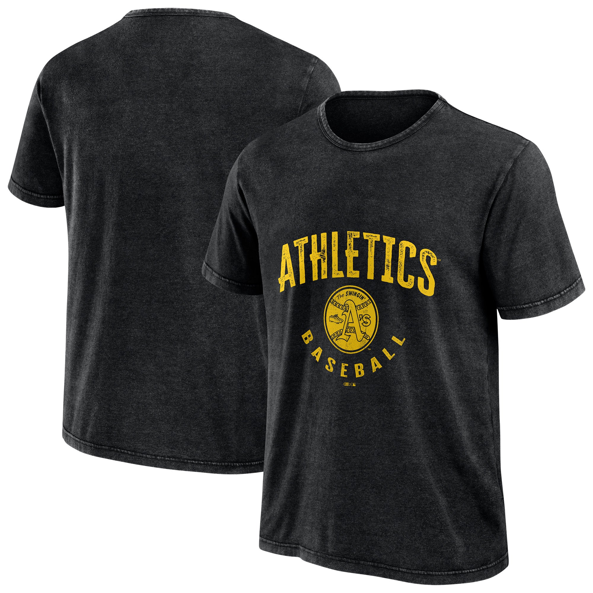 Men's Darius Rucker Collection by Fanatics Black Oakland Athletics Cooperstown Collection Washed T-Shirt